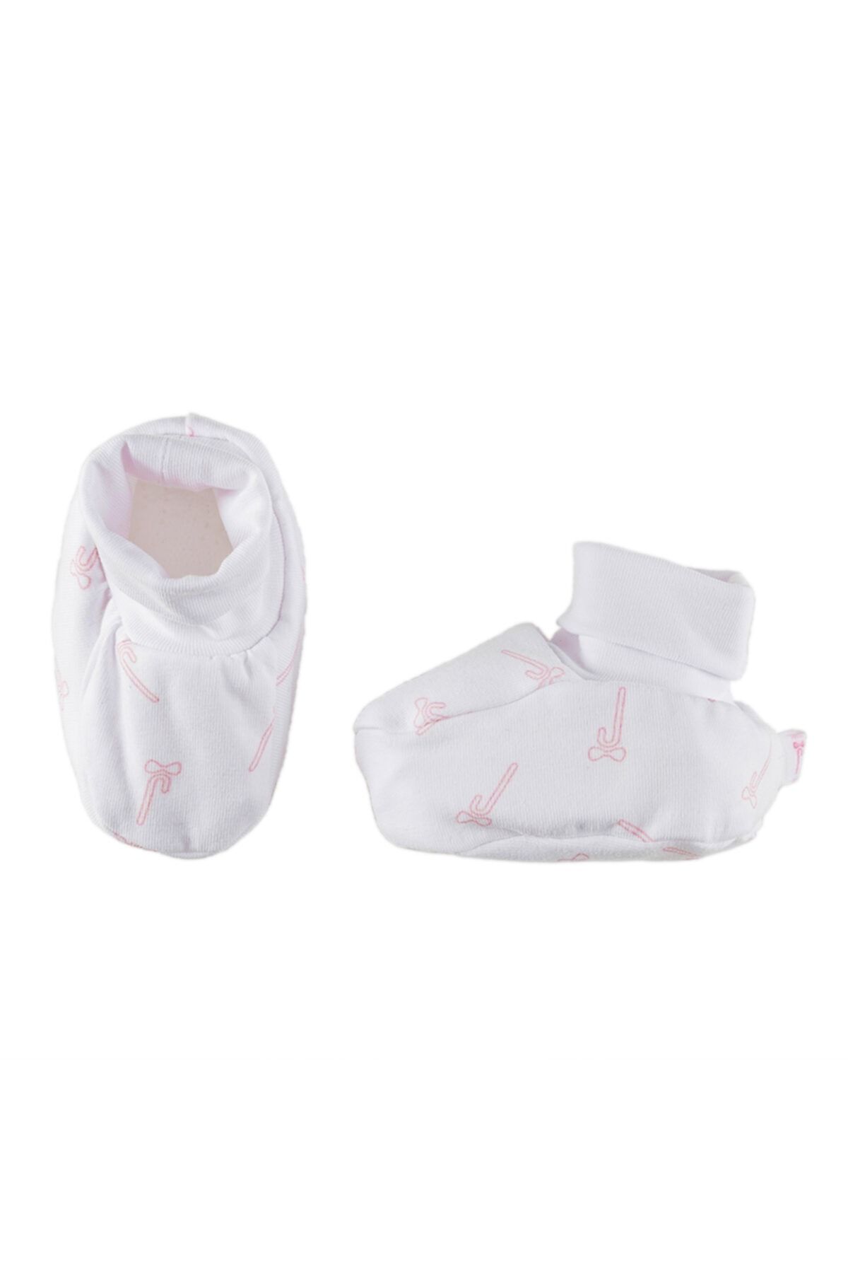 Cannes de Bonbon Organik Bebek Patik - Pembe Bonbon