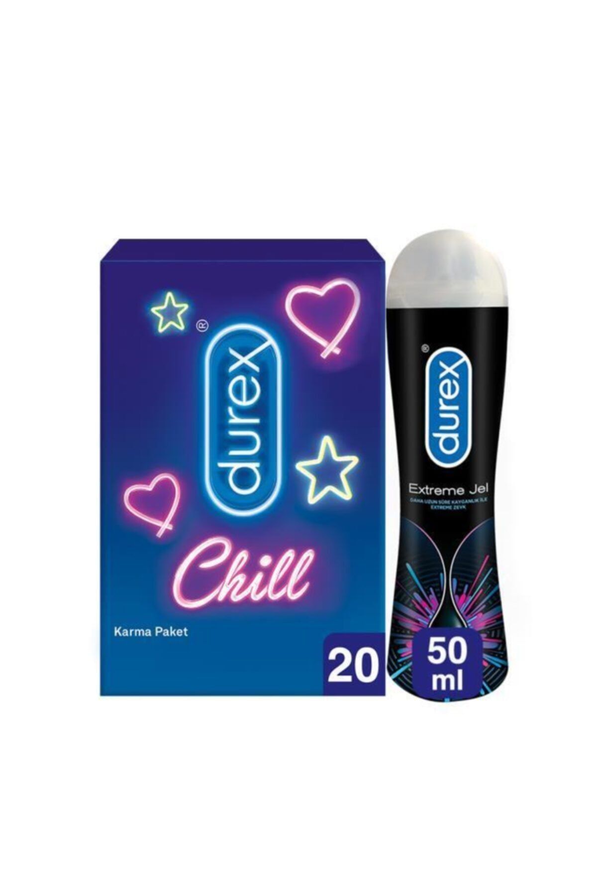 Durex Chill Karma Paket Prezervatif 20’li+ Extreme Jel 50 ml