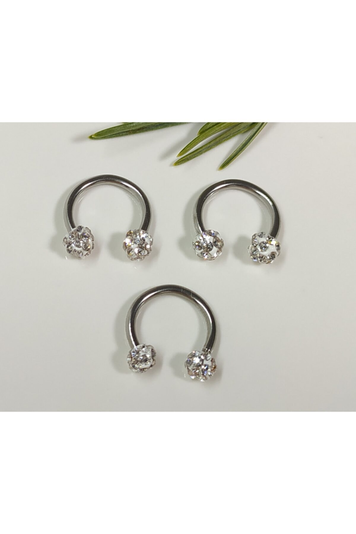 Işıl Işıl Cerrahi Çelik Zirkon Taşlı Piercing, Küpe, Kulak, Burun, Dudak, Kıkırdak, Tragus, Helix,