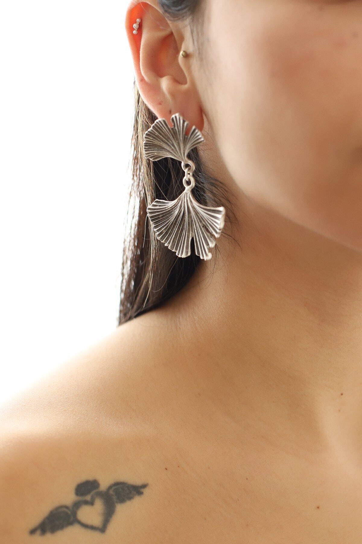 ZeyDor Accessories Zeydor Antik Gümüş Kaplama Özel Tasarım Küpe