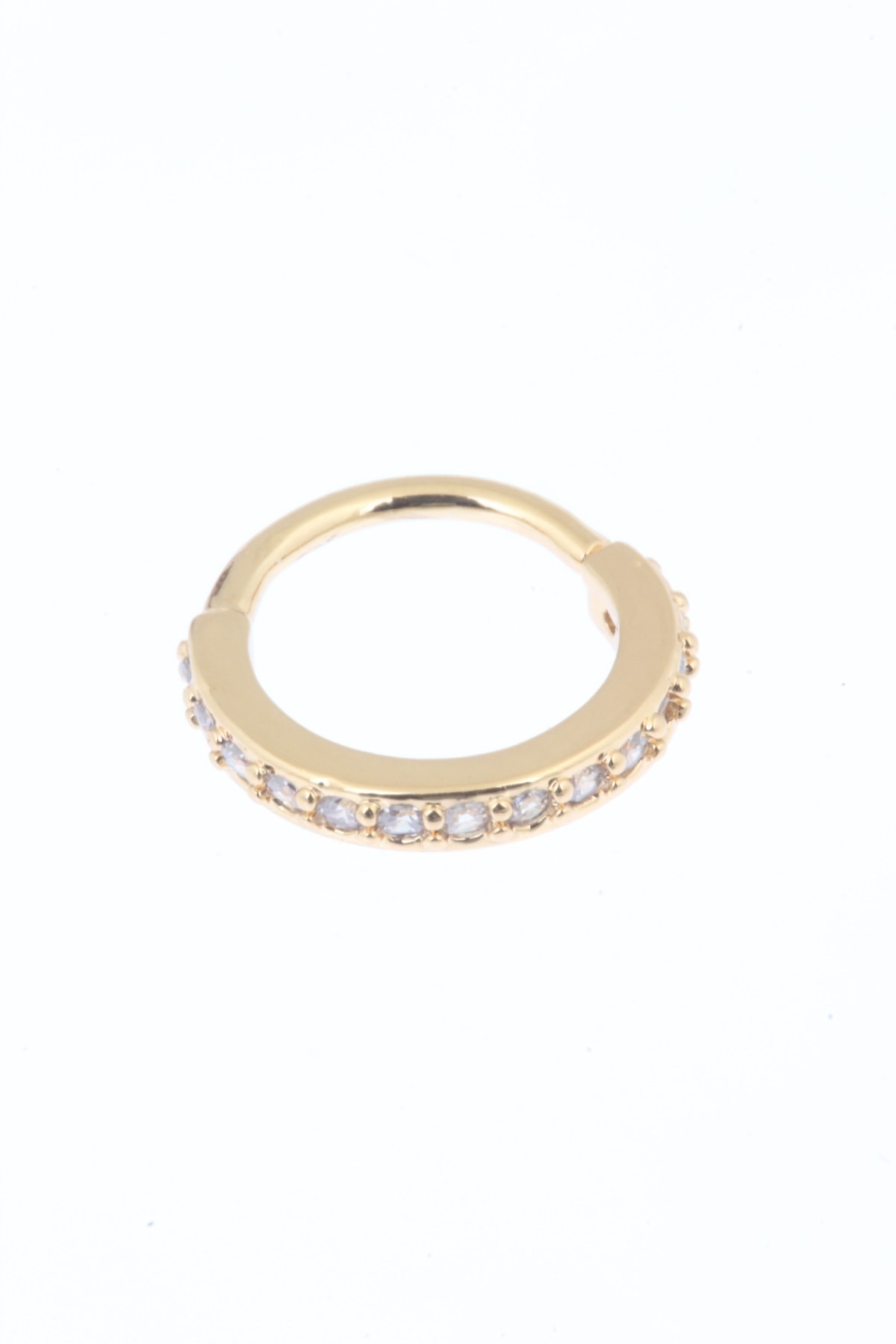 depozoom Cerrahi Çelik Zirkon Taşlı 10mm Tragus Kıkırdak Piercing