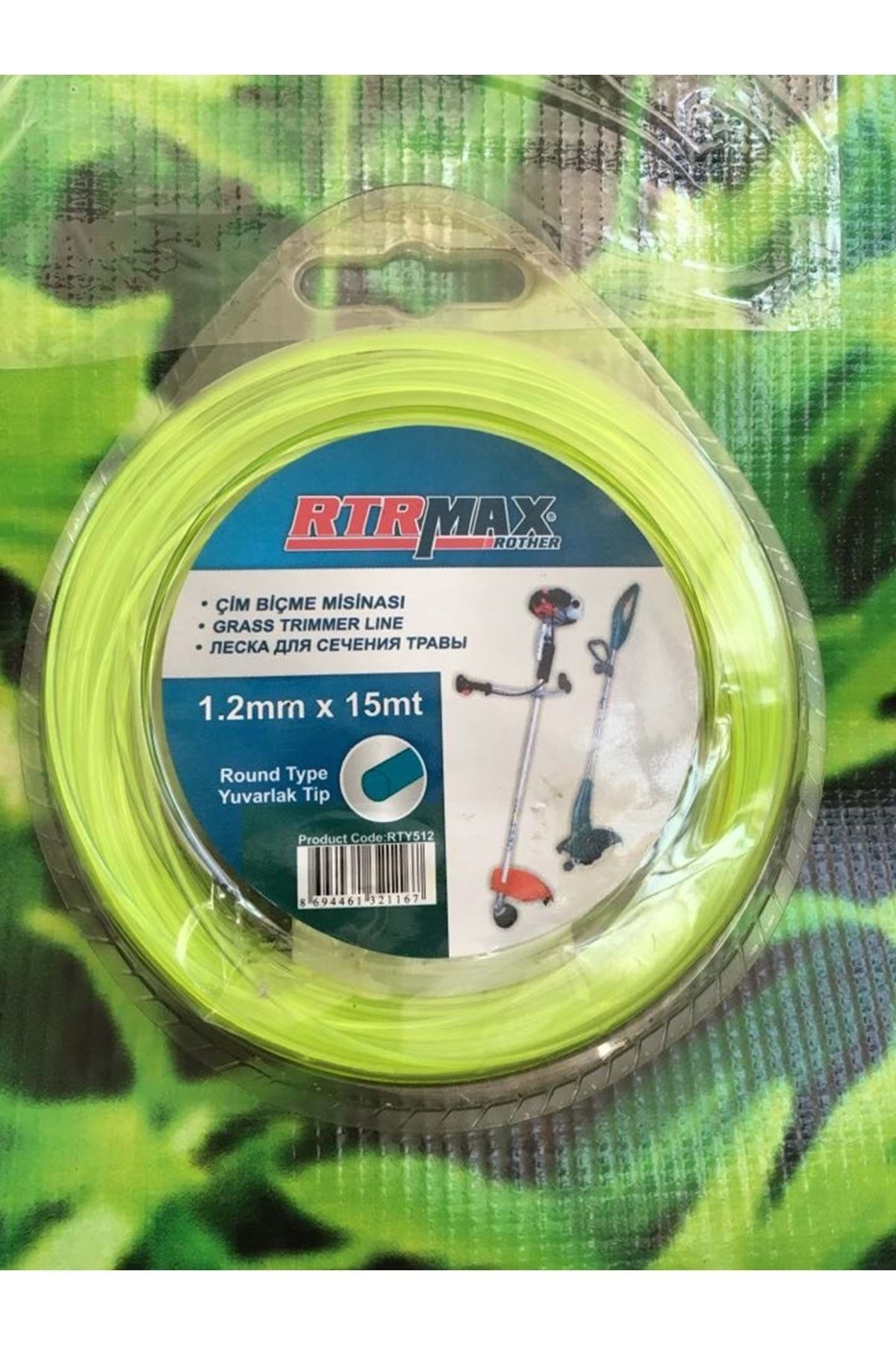 Rtrmax Tırpan Misinası Yeşil Yuvarlak 15m 1,2 Mm