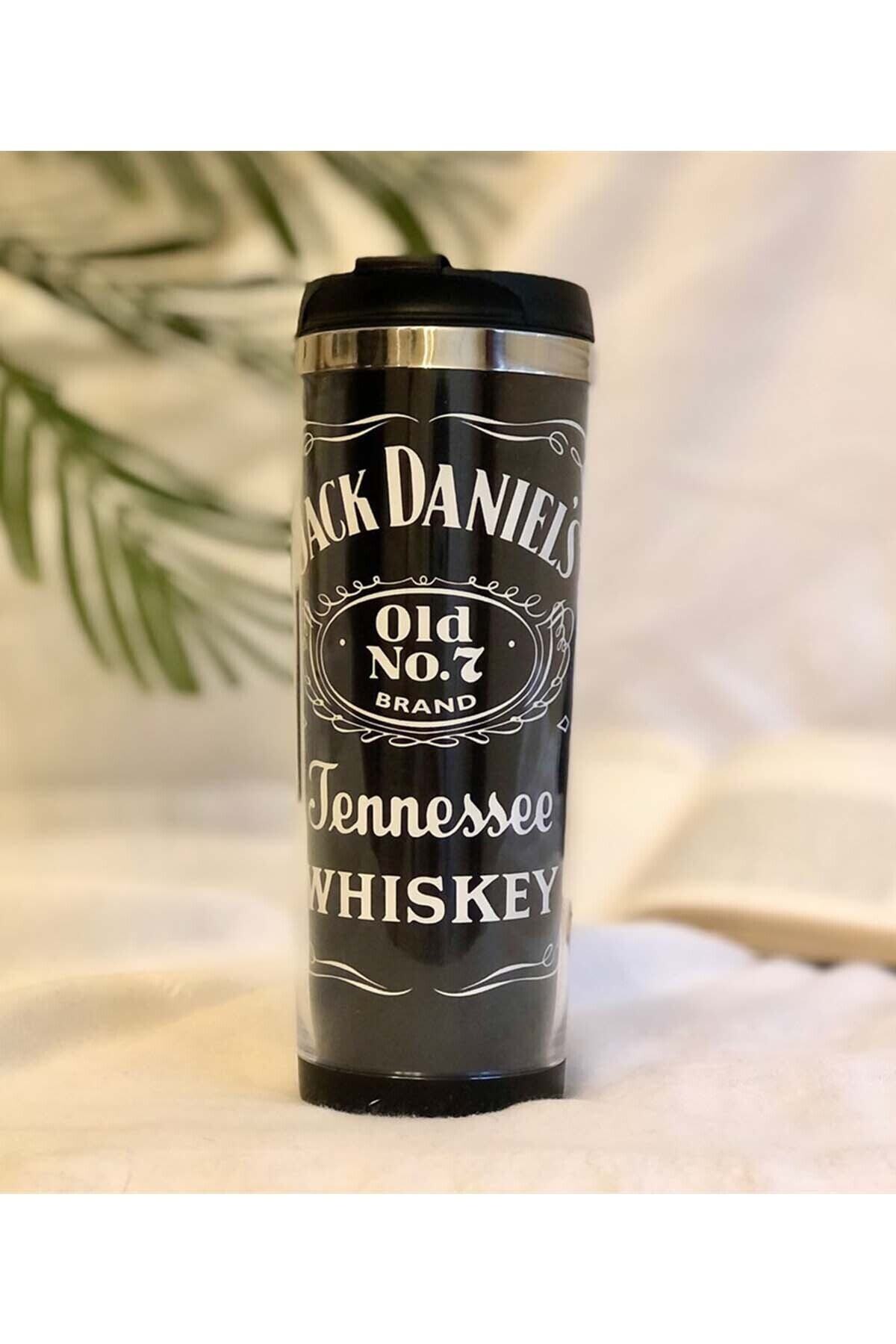 Patladı Gitti Jack Daniels Tasarımlı 400 ml Çelik Mug Bardak