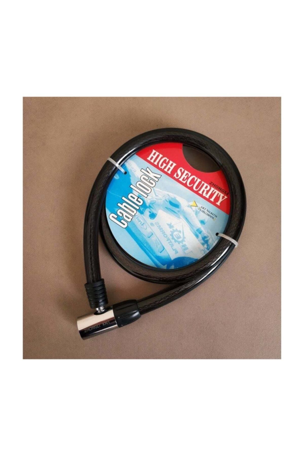 zhongli anahtarli metal kafali bisiklet kilidi 18x1200 mm fiyati yorumlari trendyol