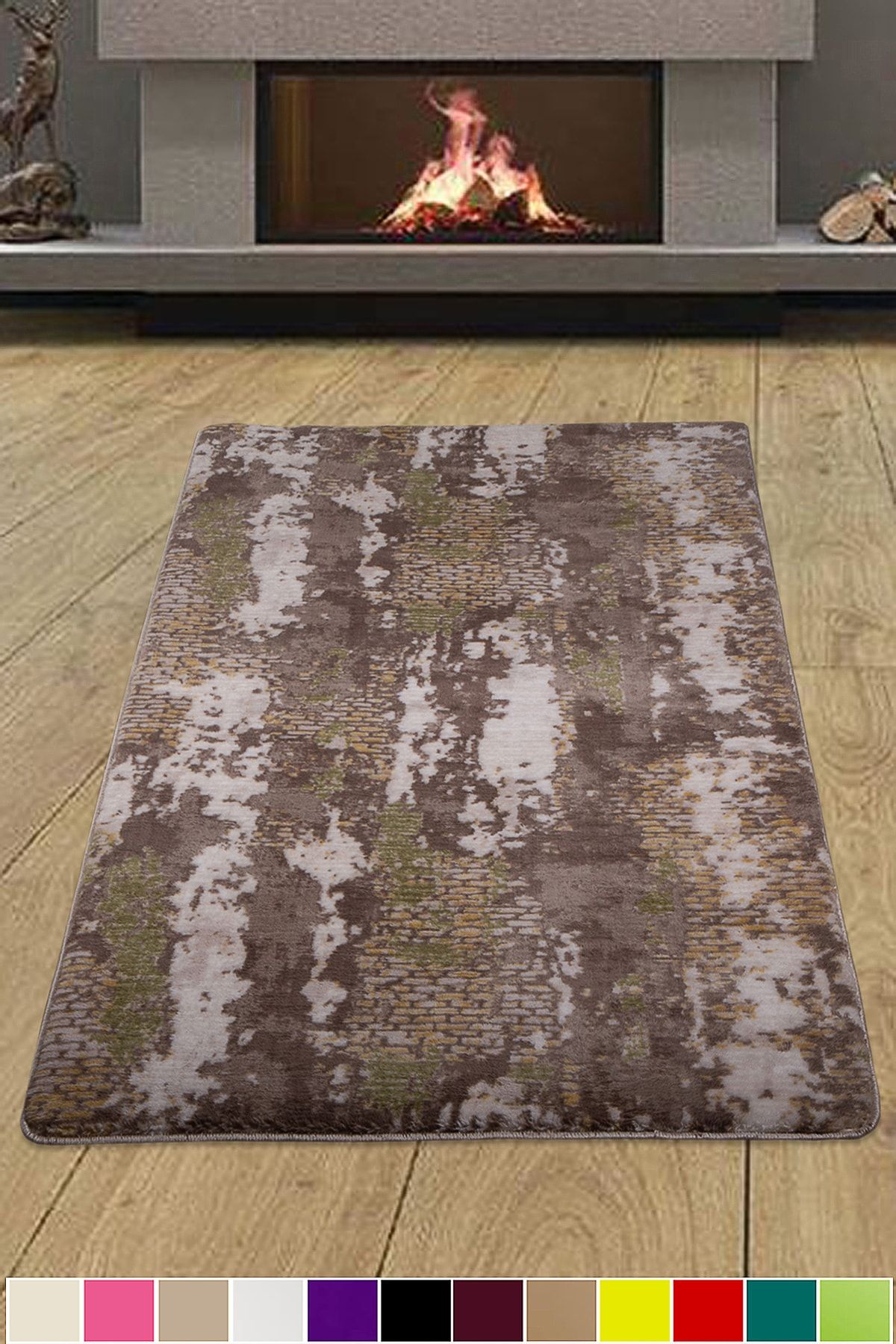 bonny home deluxkahve pelus hali kaymaz taban kesme pufidik yolluk ebat secenekli fiyati yorumlari trendyol