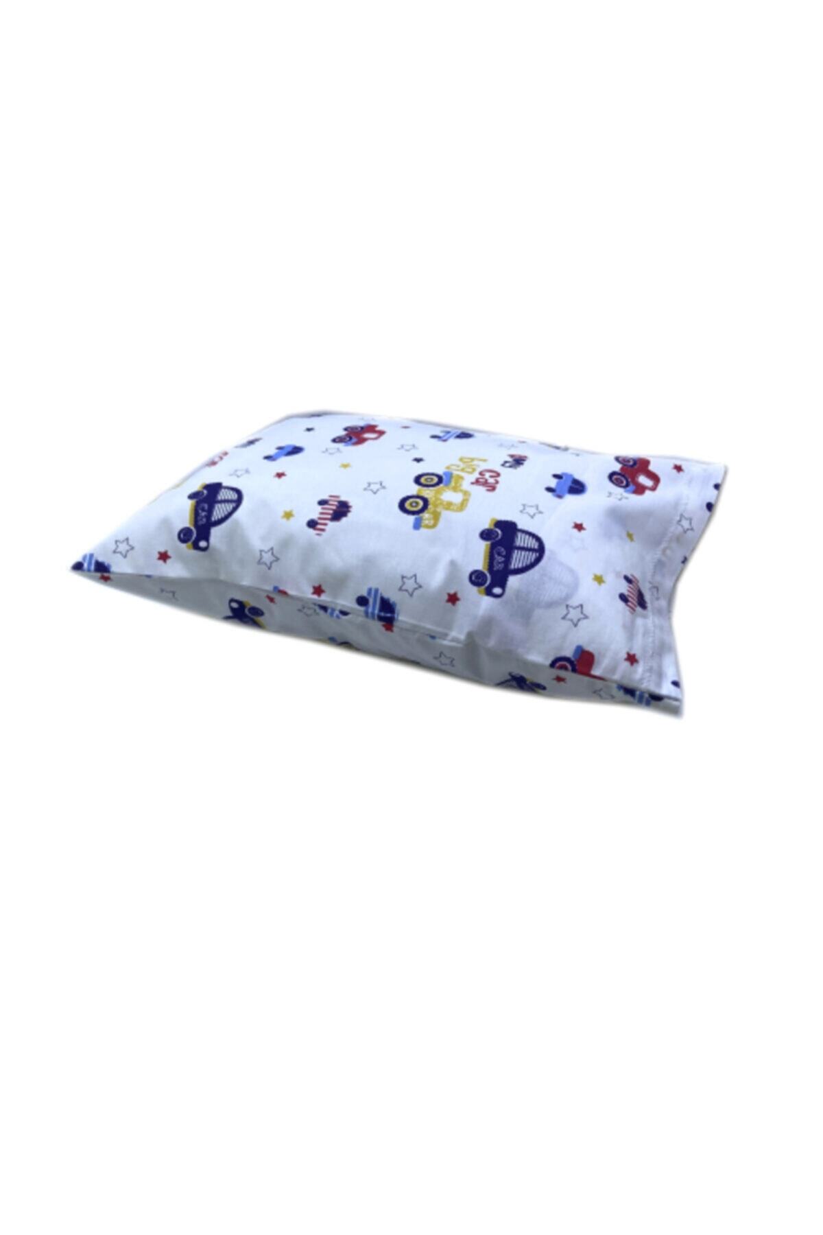 Pafuli El Yapımı Bebek Yastık Kılıfı 35x45 Cm Renkli Arabalar