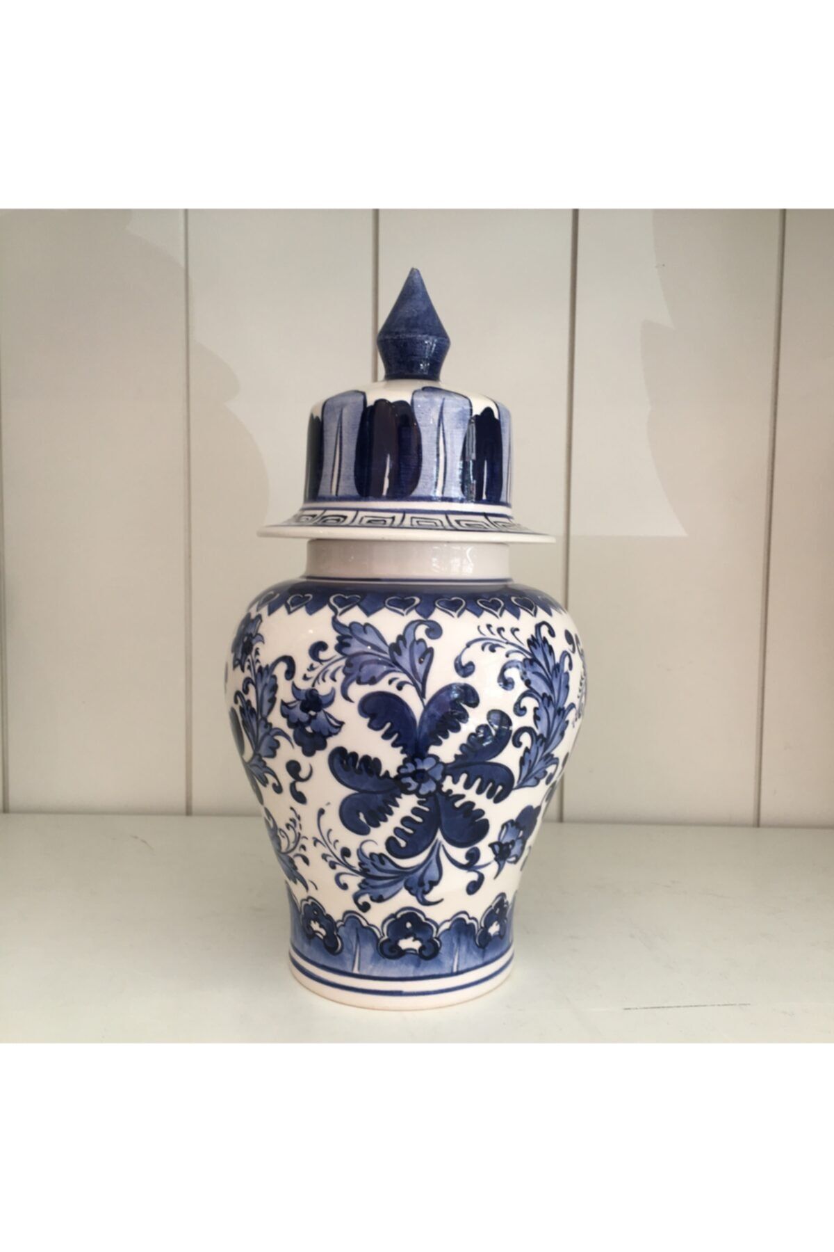 Dekordan House Bleu Blanc Klasik Desen Küp