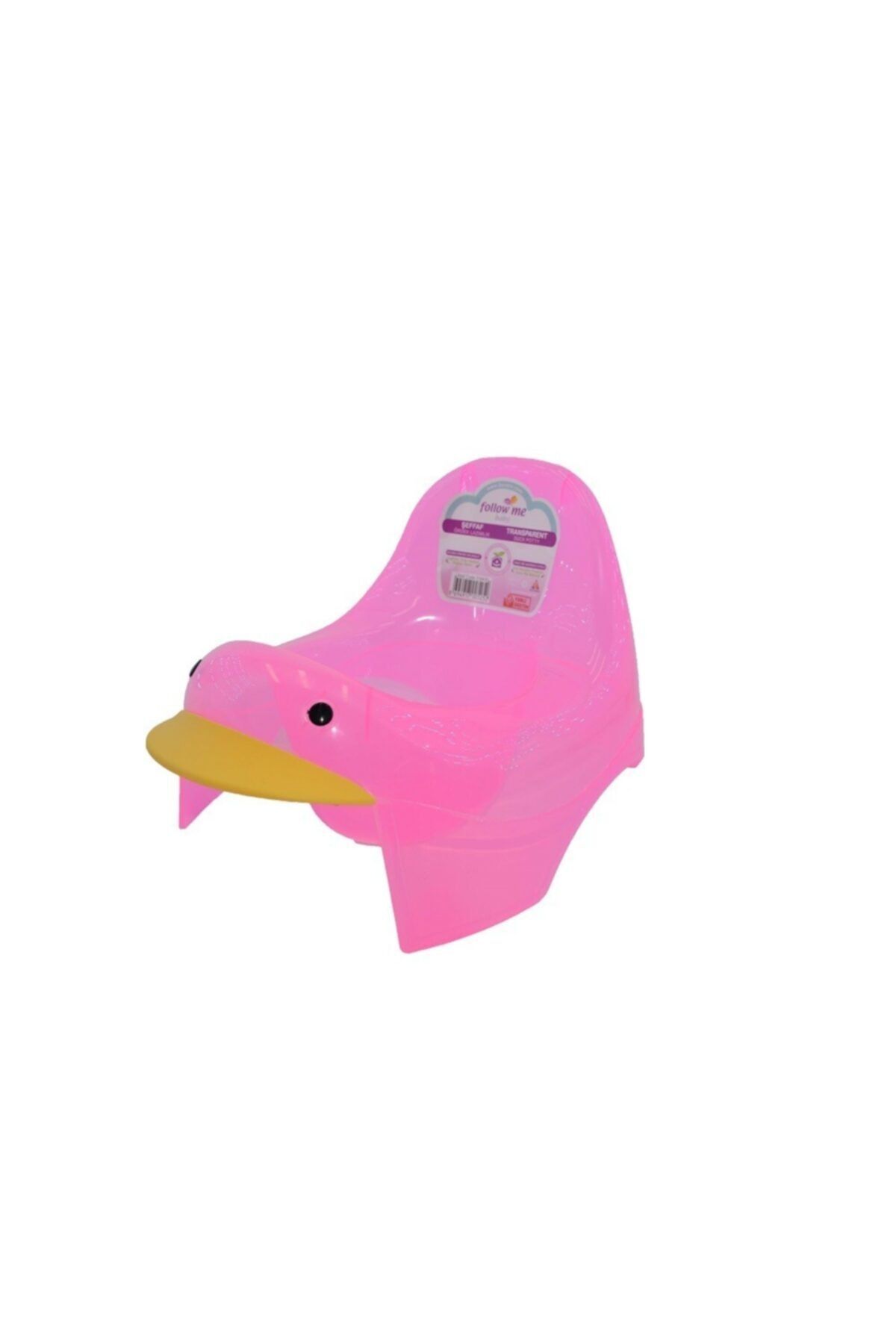 URVE Follow Me Şeffaf Ördek Lazımlık Pembe