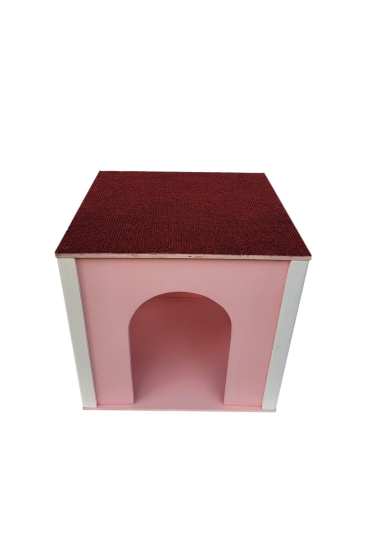 KEDİME Plywood Pembe Renk Kedi Tırmalama Ve Oyun Evi