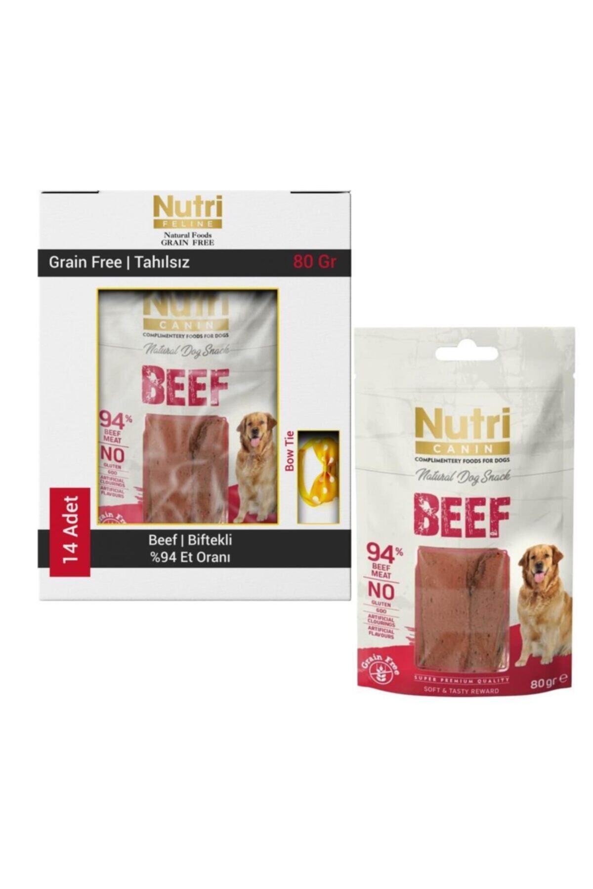 Nutri Canin Beef Tahılsız %94 Biftekli Köpek Ödülü 14x80 gr