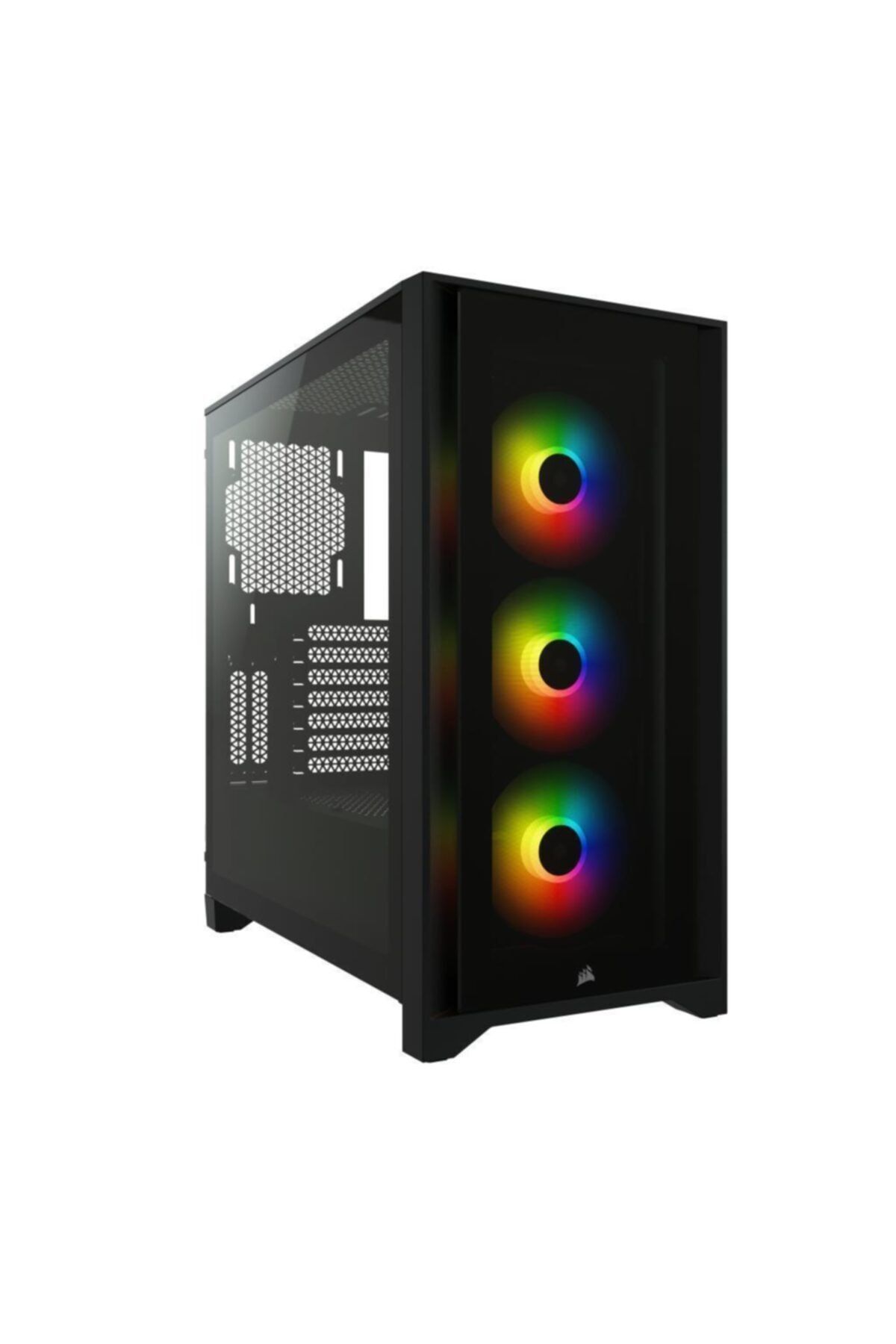 Corsair Cc-9011204-ww Icue 4000x Rgb Temperli Cam Mid-tower Atx Siyah Bilgisayar Kasası