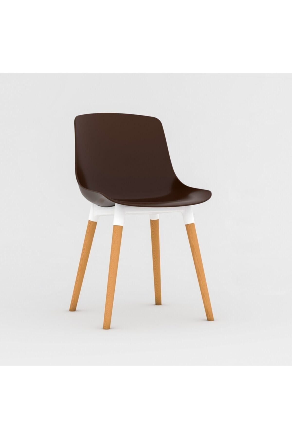 SF SANDALYE FABRİKASI Sandalye Fabrikası Shell Eames Sandalye Düz Kahve