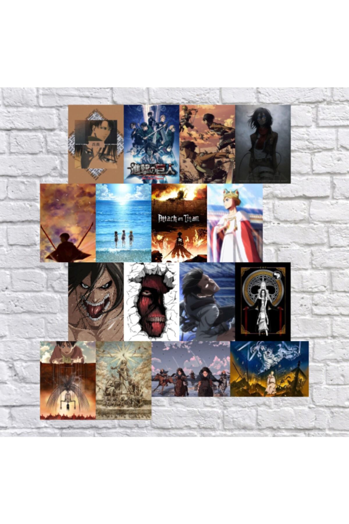 Köstebek Attack On Titan Kolaj Duvar Posterleri