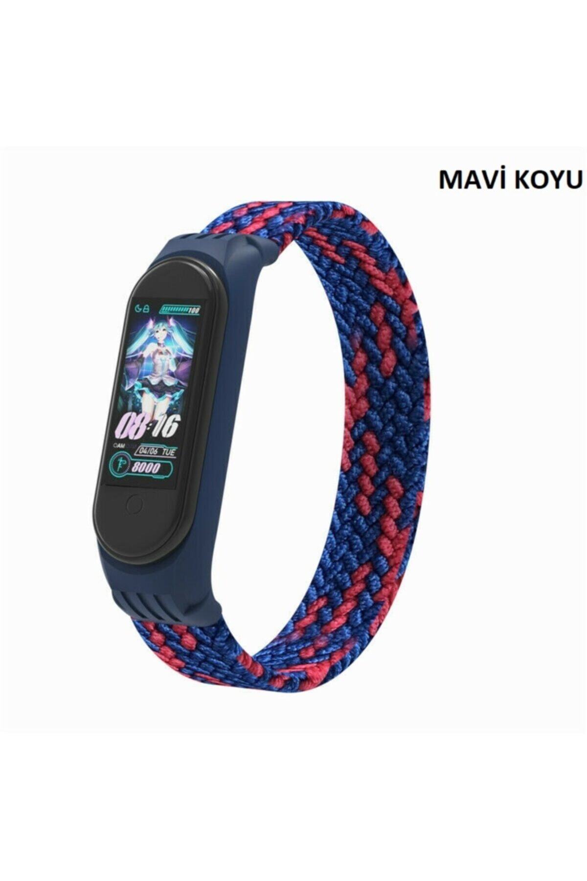 Techmaster Xiaomi Mi Band 3 4 5 Örgü Solo Loop Tme Kordon Medium
