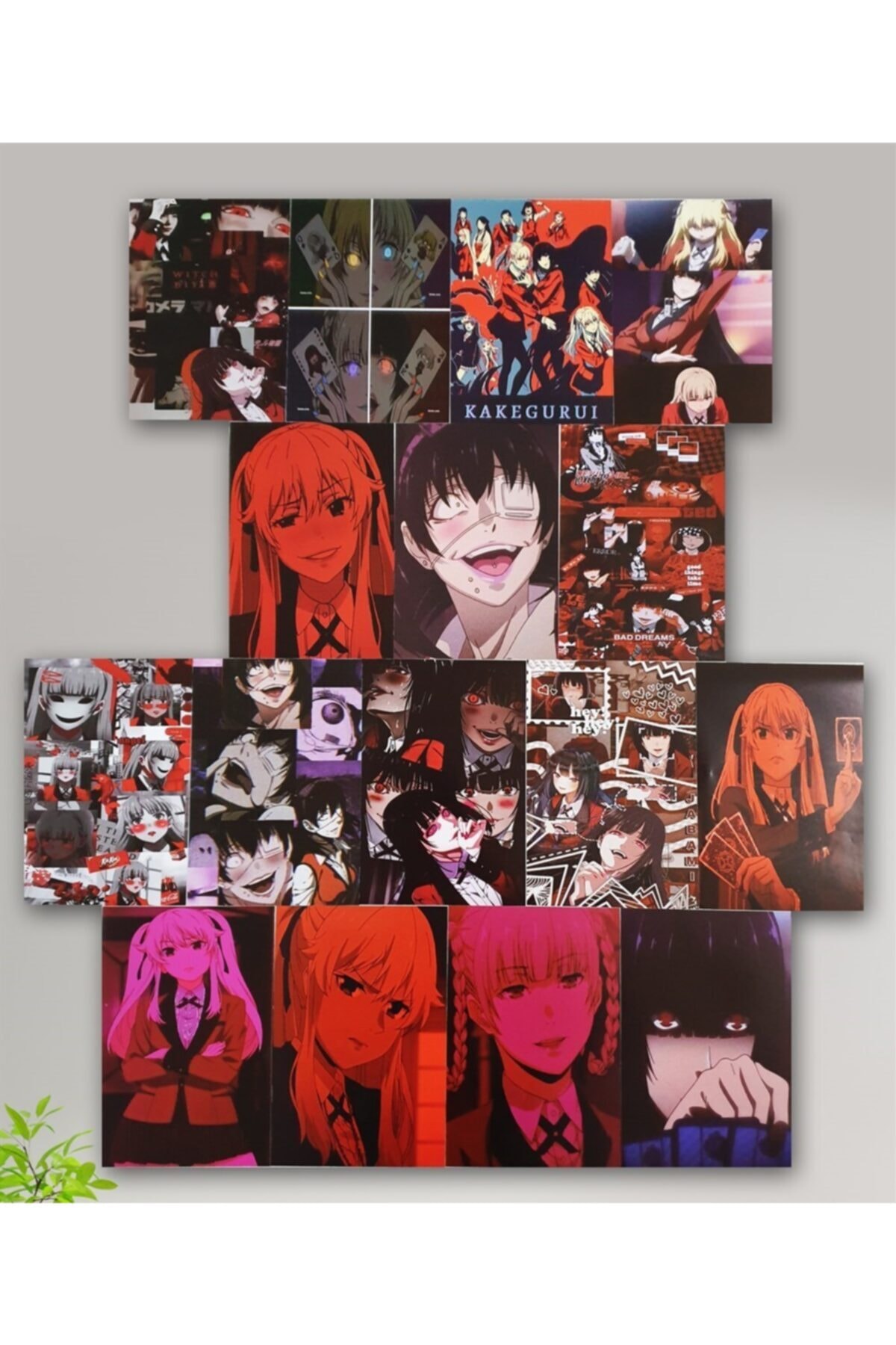 favori consept Duvar Kağıdı Seti Anime Kakegurui Characters 16lı