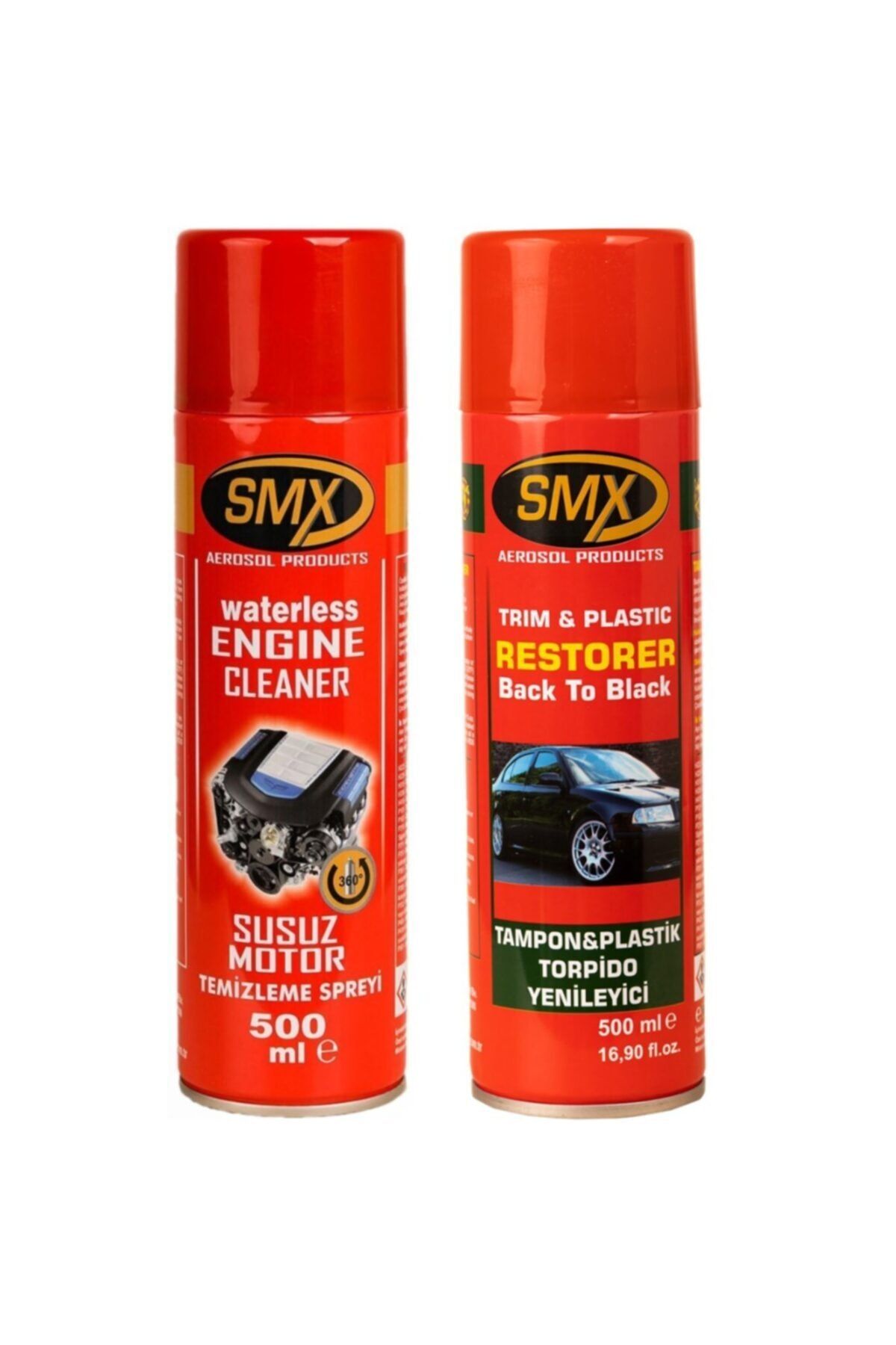 SMX Susuz Motor Temizleme Sprey 500 Ml - Tampon Torpido Plastik Yenileyici Sprey 500 Ml