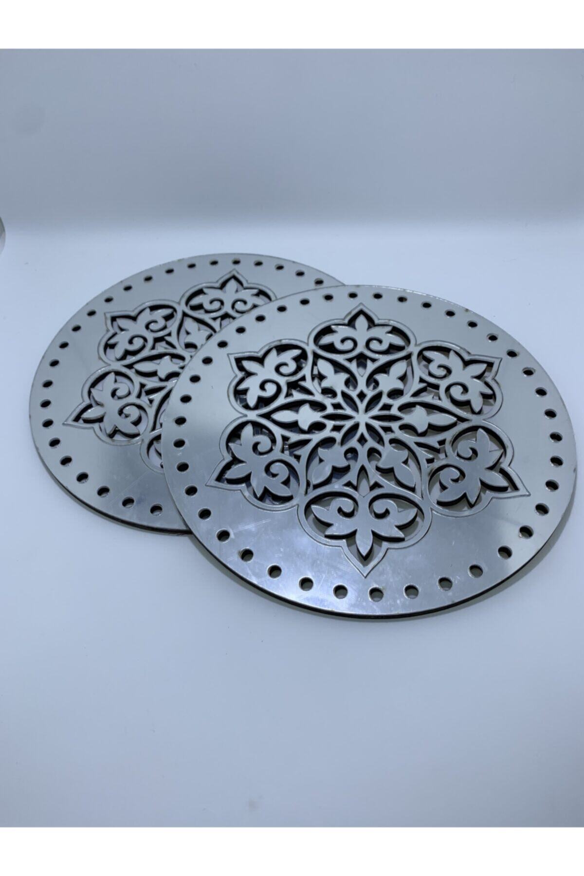 Rengarenk tuhafiye ve hobi Çanta Aparatı Plexi Gümüş 20x20cm