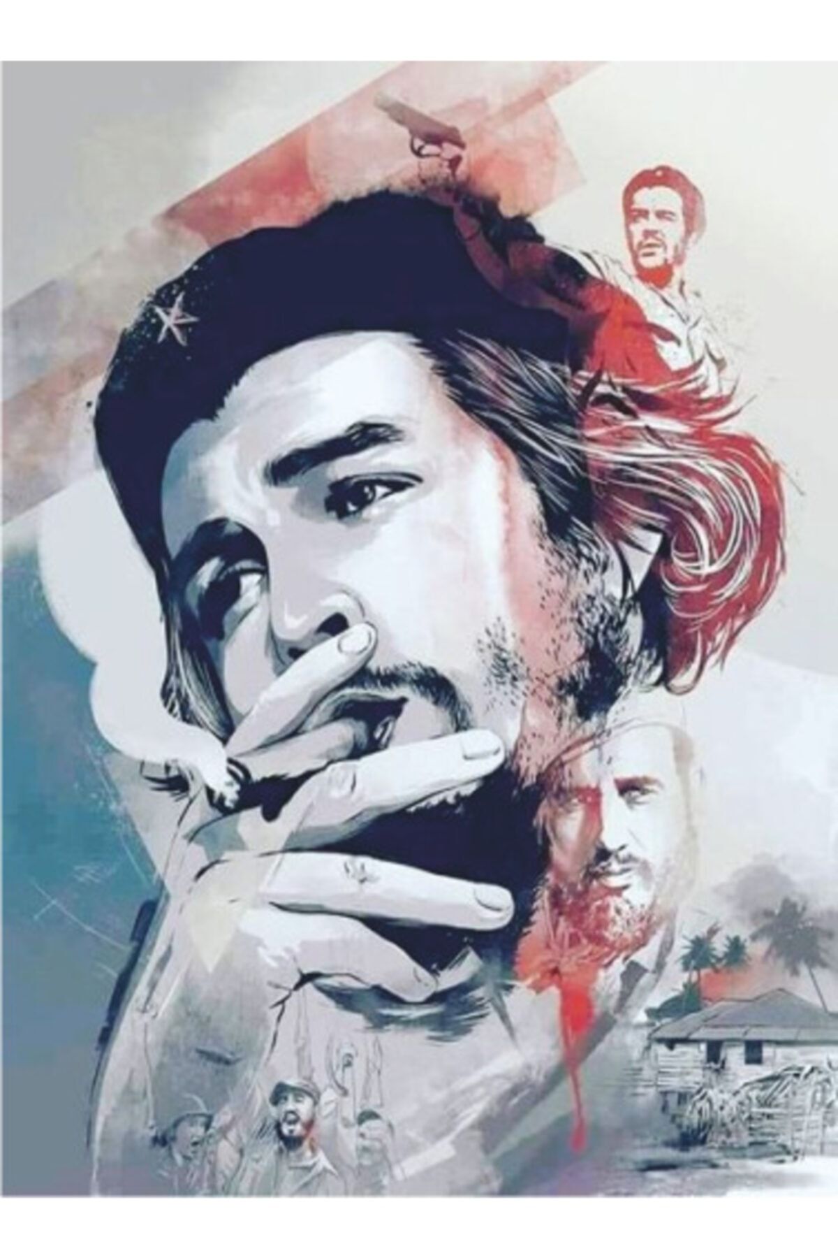 Hayat Poster Ernesto Che Guevara 70 Cm X 100 Dev Kuşe Poster (silindir Kolili Kargo Ile)