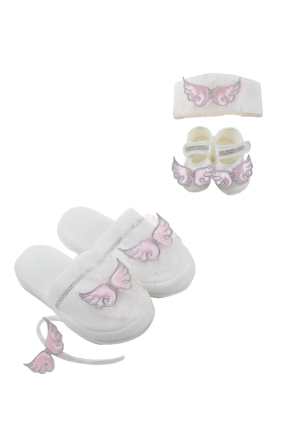 MG MİNİ GİYİM Kız Bebek Annesi Lohusa Terlik Set