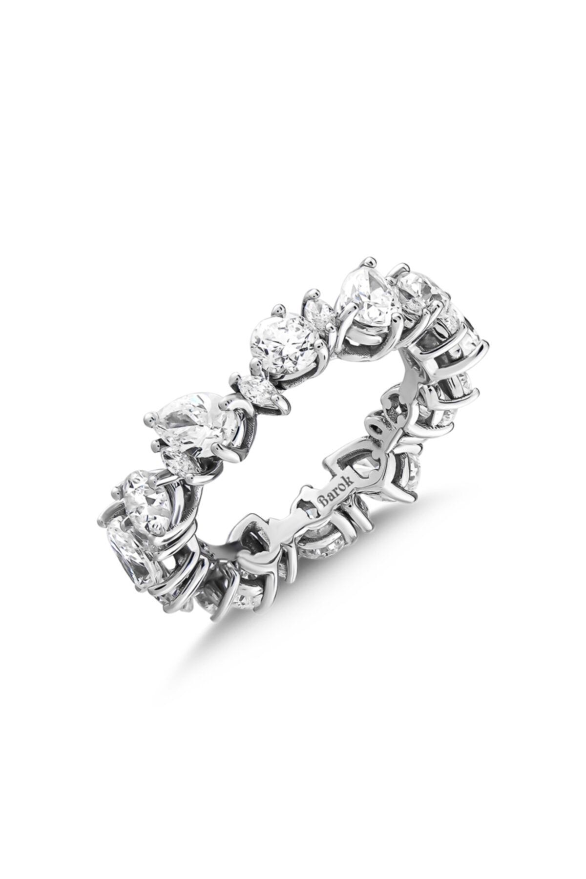 Barok Diamond Pırlanta Tamtur Yüzük 3.75 Ct. F Sı 18k