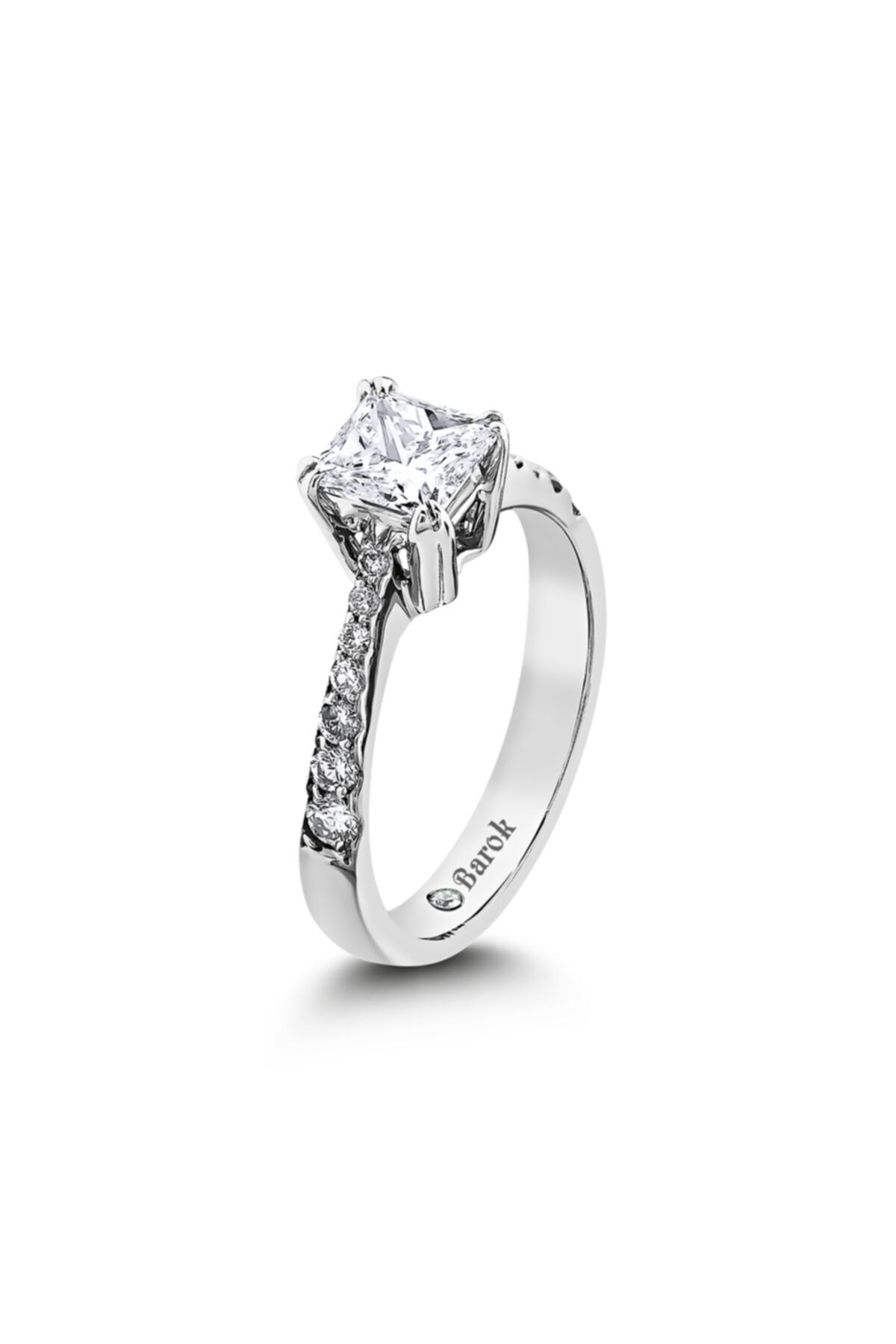 Barok Diamond Tektaş Pırlanta Yüzük 1.29 Ct. G Vs 18k