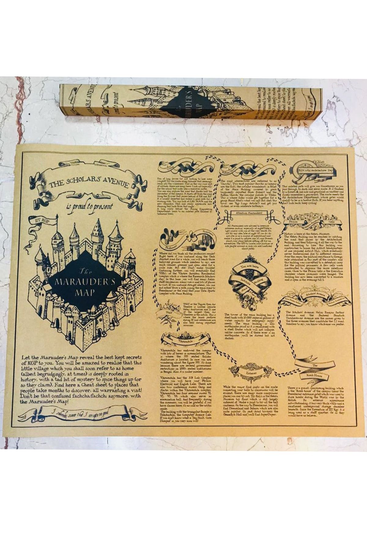 KARGA Harry Potter Hogwarts Marauders Map  Harita