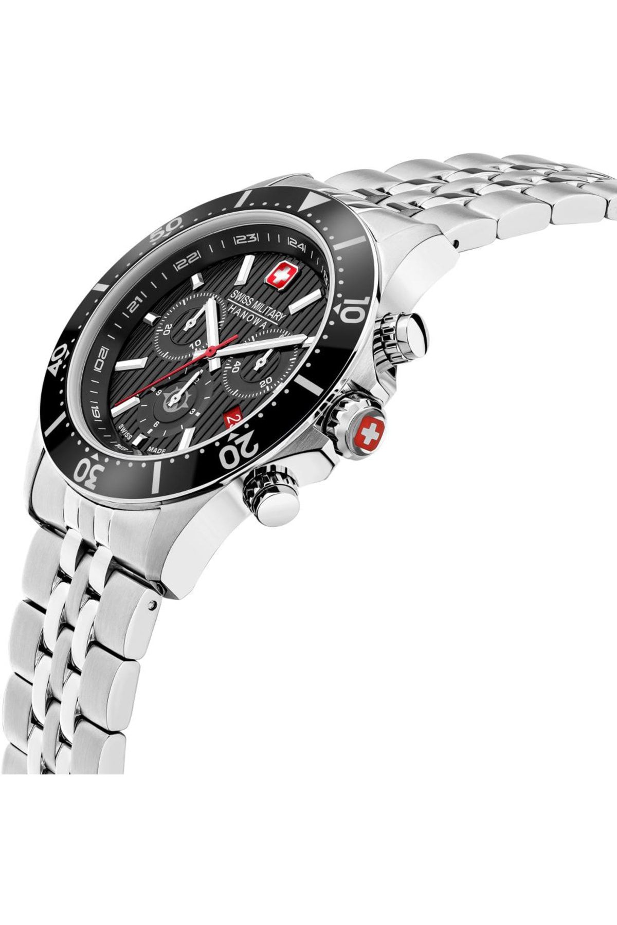 Swiss military discount watch black