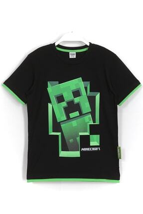 Erkek Çocuk Creeper 3d Baskılı T-shirt Siyah Image 0