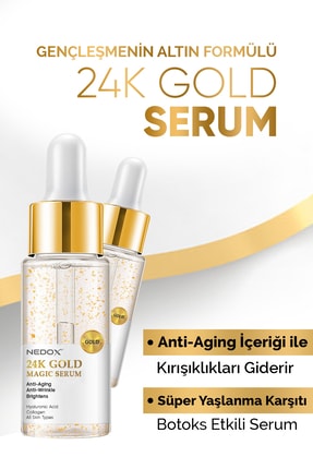 Yaşlanma Ve Kırışıklık Karşıtı Anti Aging 24k Gold Serum 30 ml Image 3
