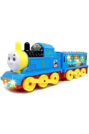 Oyuncak Thomas Tren Pilli Işıklı Sesli Çarp Dön Thomas Oyuncak Tren Oyuncak Lokomotif Tren Image 0