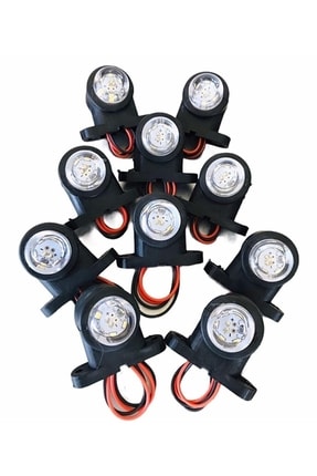 12 Led'li Mini Takoz Led Lamba Kırmızı Beyaz 10 Adet12v24v Led Pozisyon Lambası Image 0