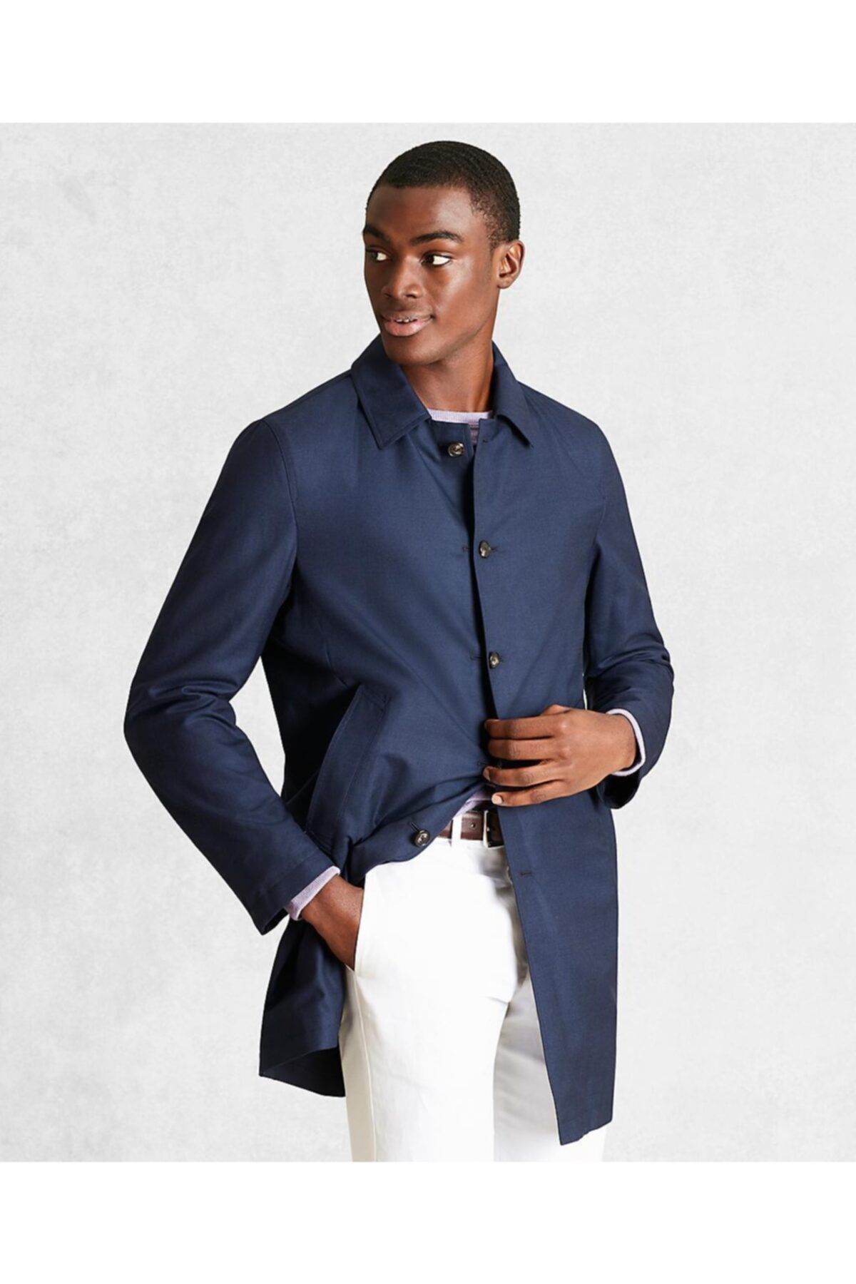 BROOKS BROTHERS Erkek Lacivert Golden Fleece Trençkot