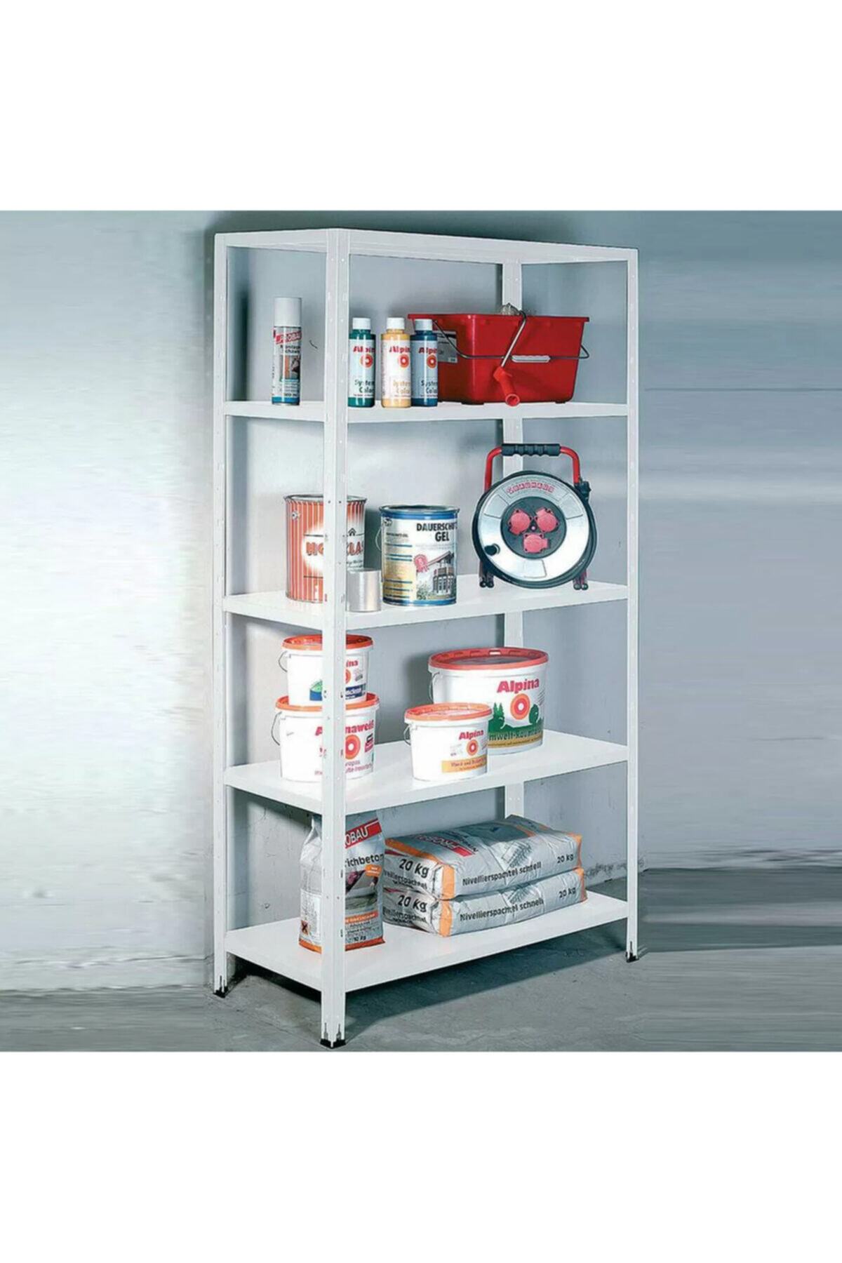 BYR Regalux 5 Raflı Metal Raf Seti Galvaniz
