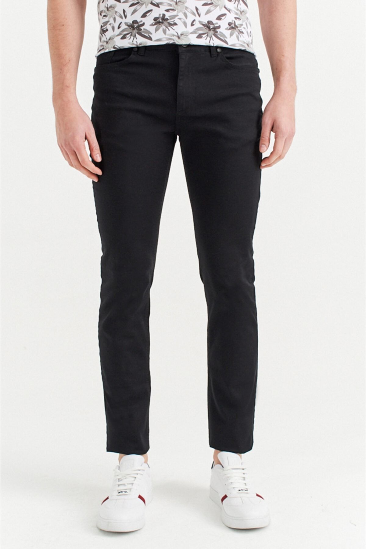 Erkek Siyah 5 Cepli Basic Slim Fit Pantolon A01y3041