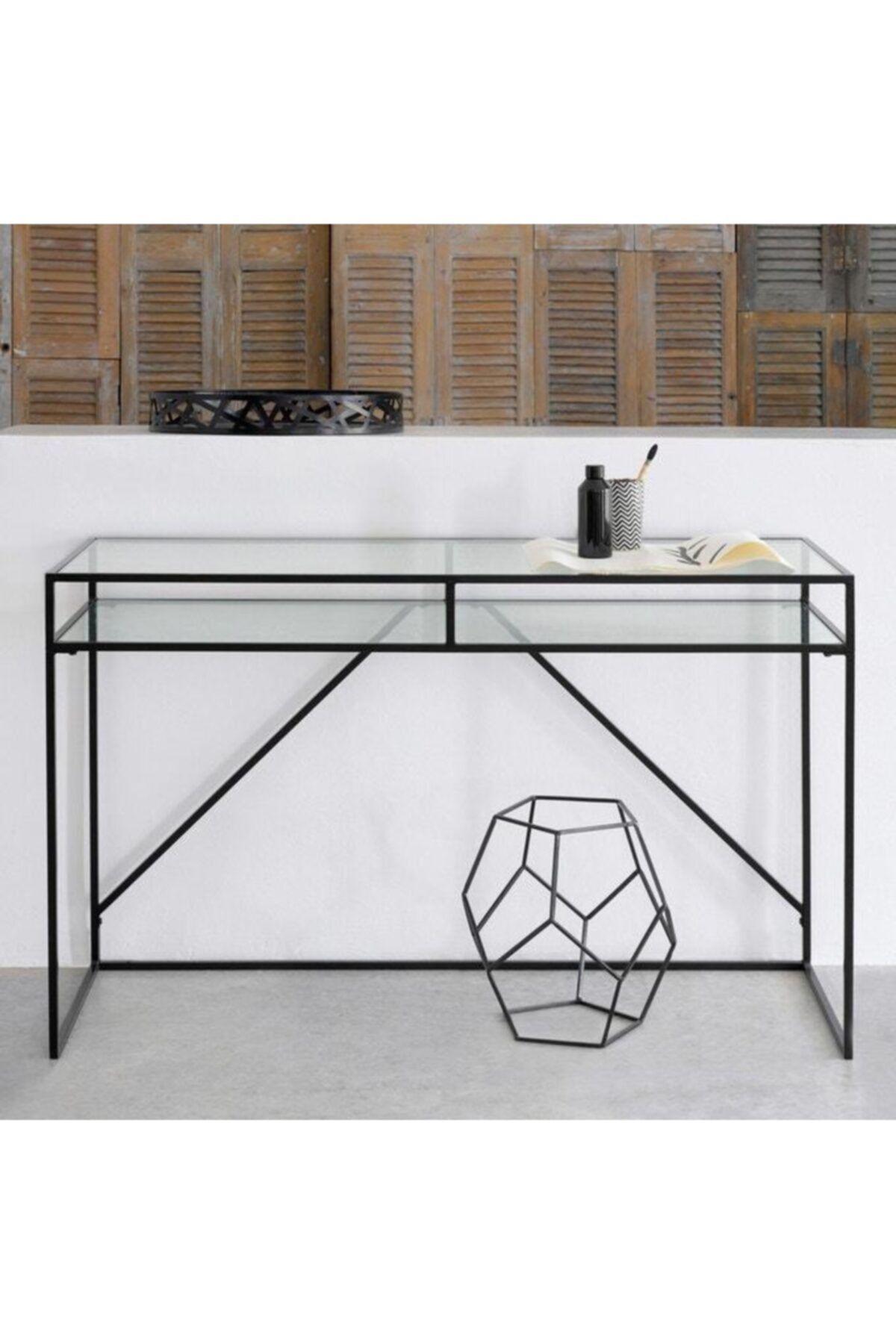 Marlin Home Design Arake Siyah Metal Çalışma Masası