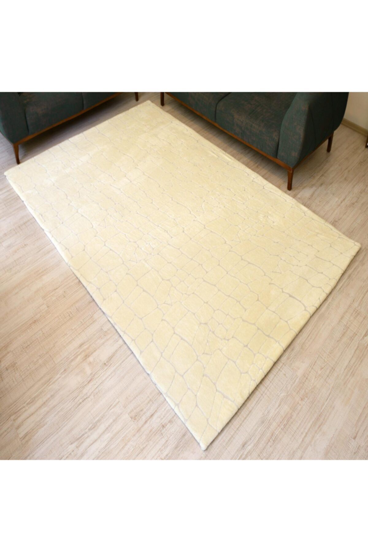 PRADO Wellsoft Kumaş Halı Örtüsü Beyza Krem 200x300
