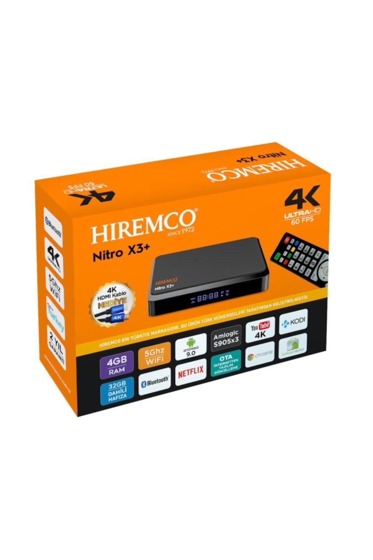 Hiremco Nitro X3 4k Hd Android 9.0 Tv Box 4 Gb Ram 32 Gb Hafıza