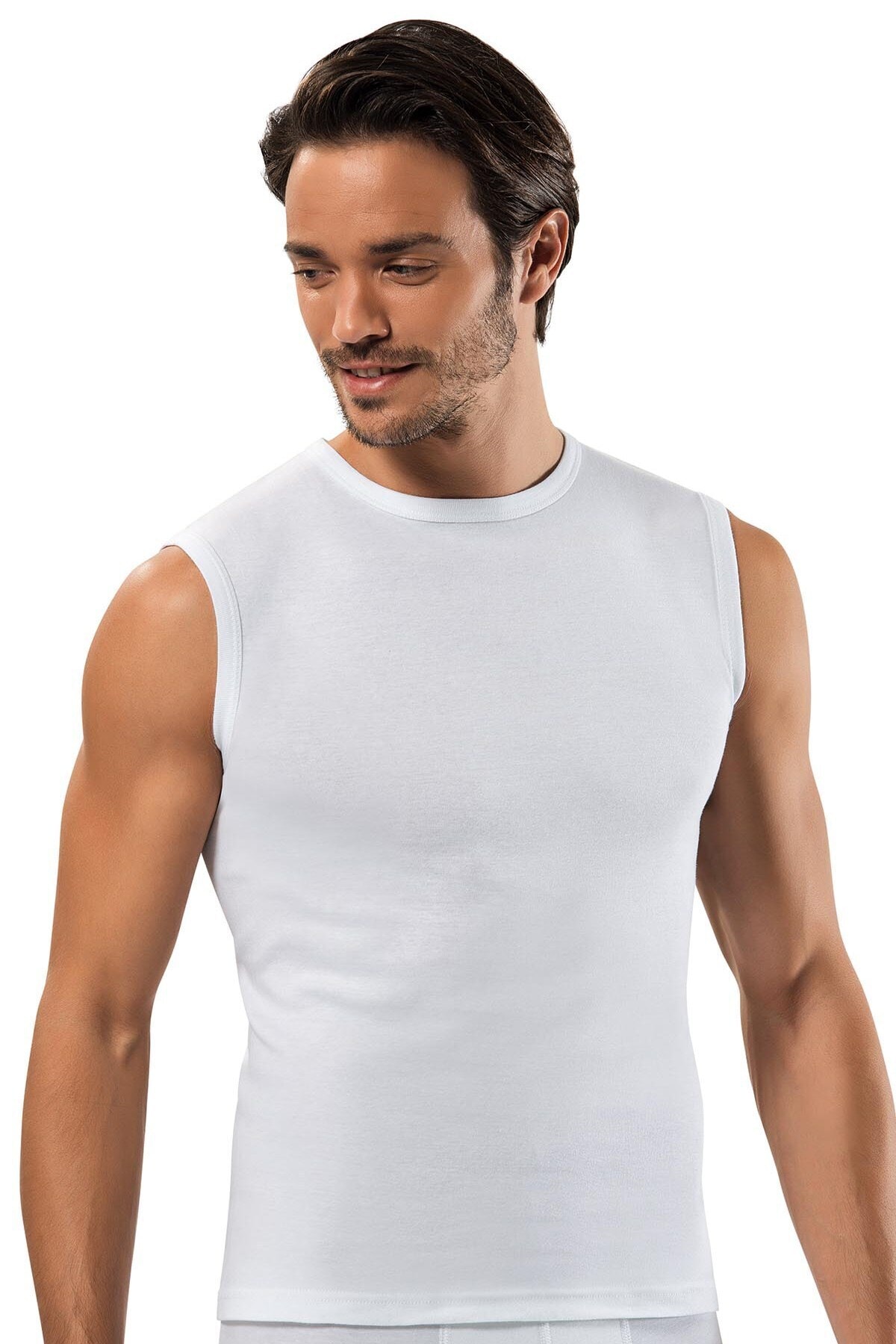 ERDEM İÇ GİYİM Erdem Ribana Kolsuz Kapalı Yaka