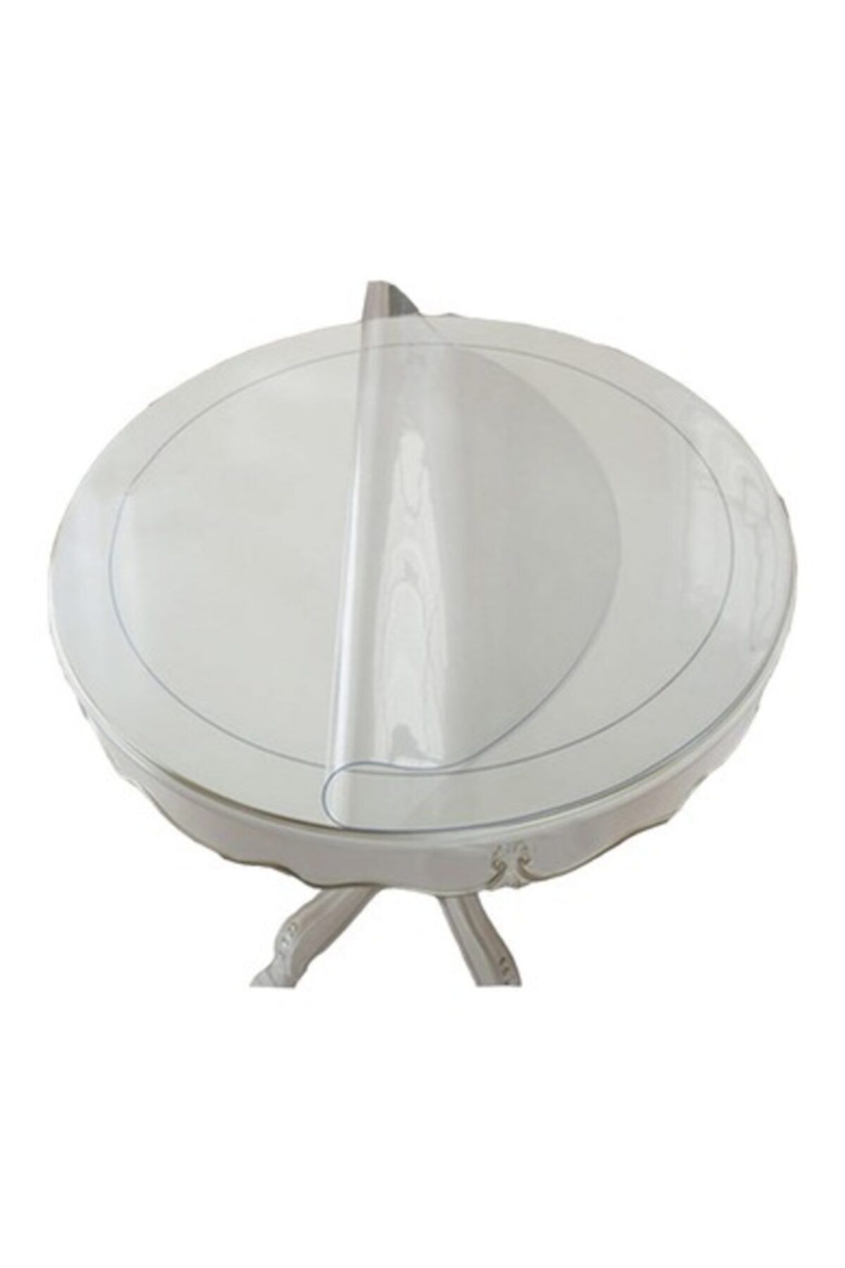 evsay seffaf pvc 2 4mm kalinlik masa ortusu kaymaz koruyucu yuvarlak masa 120 cm capinda seffaf fiyati yorumlari trendyol