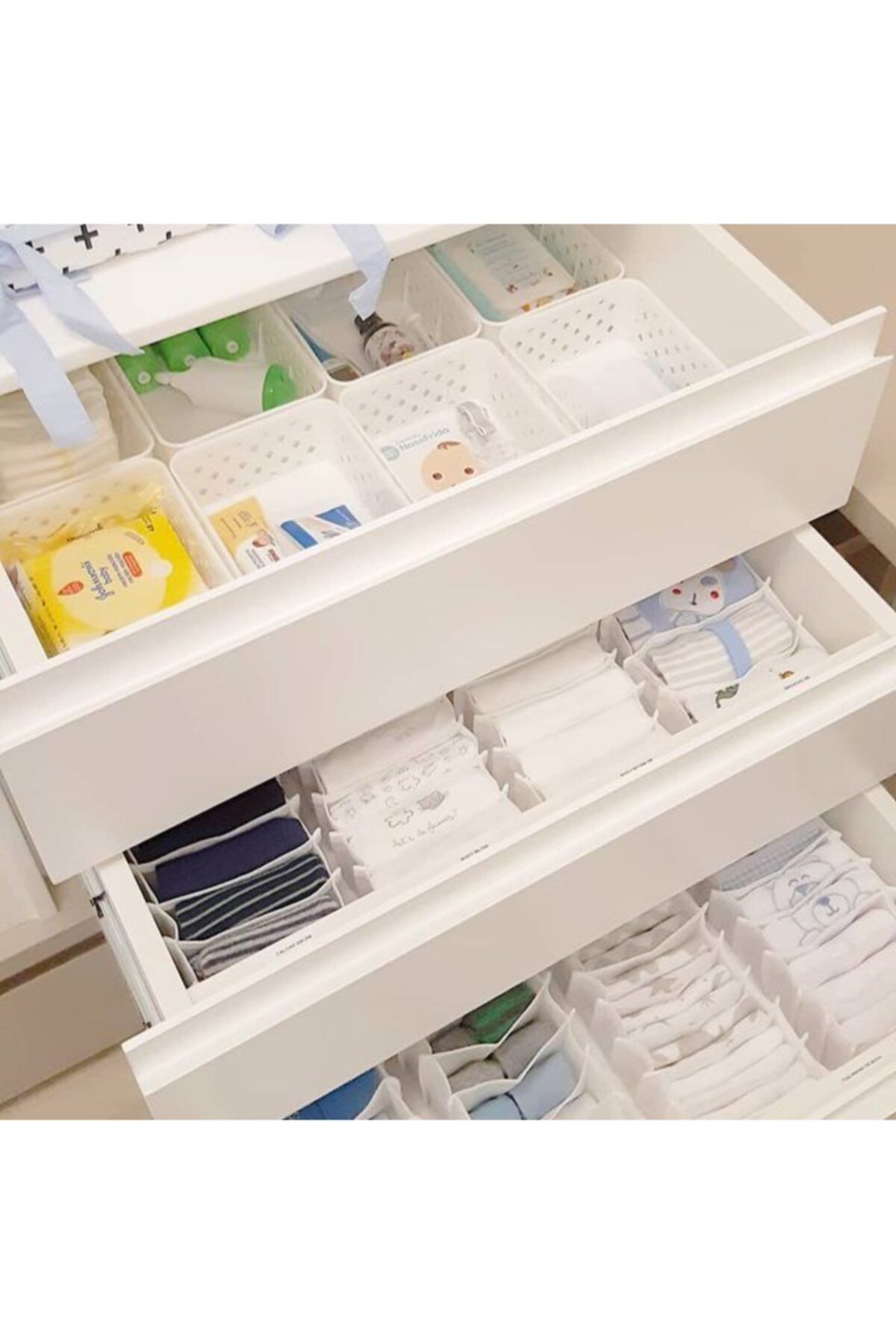 Piya Home 5 Adet Çekmece Içi Cepli Organizer (2 Adet S, 2 Adet M, 1 Adet L)