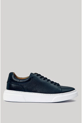 Tommy Deri Sneaker Lacivert Image 0