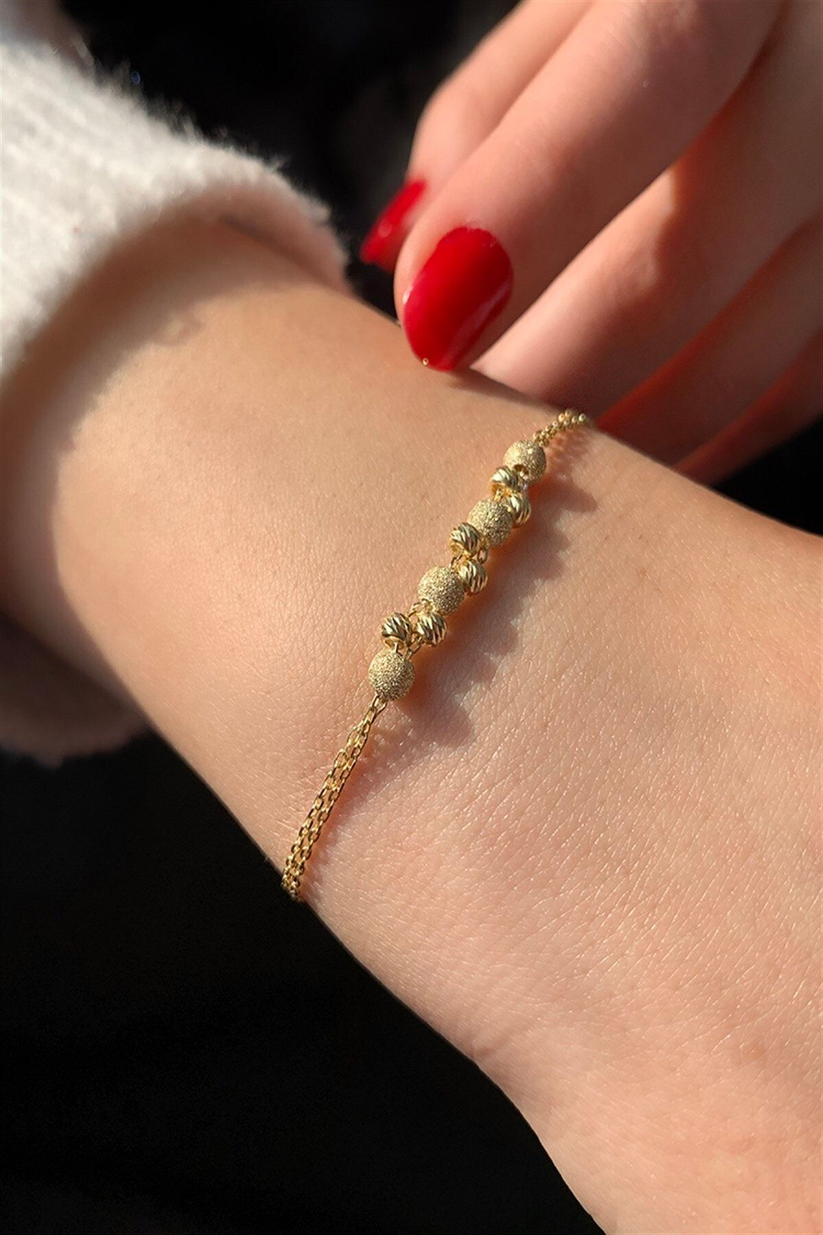 Ziu 925 Ayar 3,10 Gram Uzunluk 17 Cm Uzatmayla Beraber 21 Cm Gold Dorissa Kadın Gümüş Bileklik