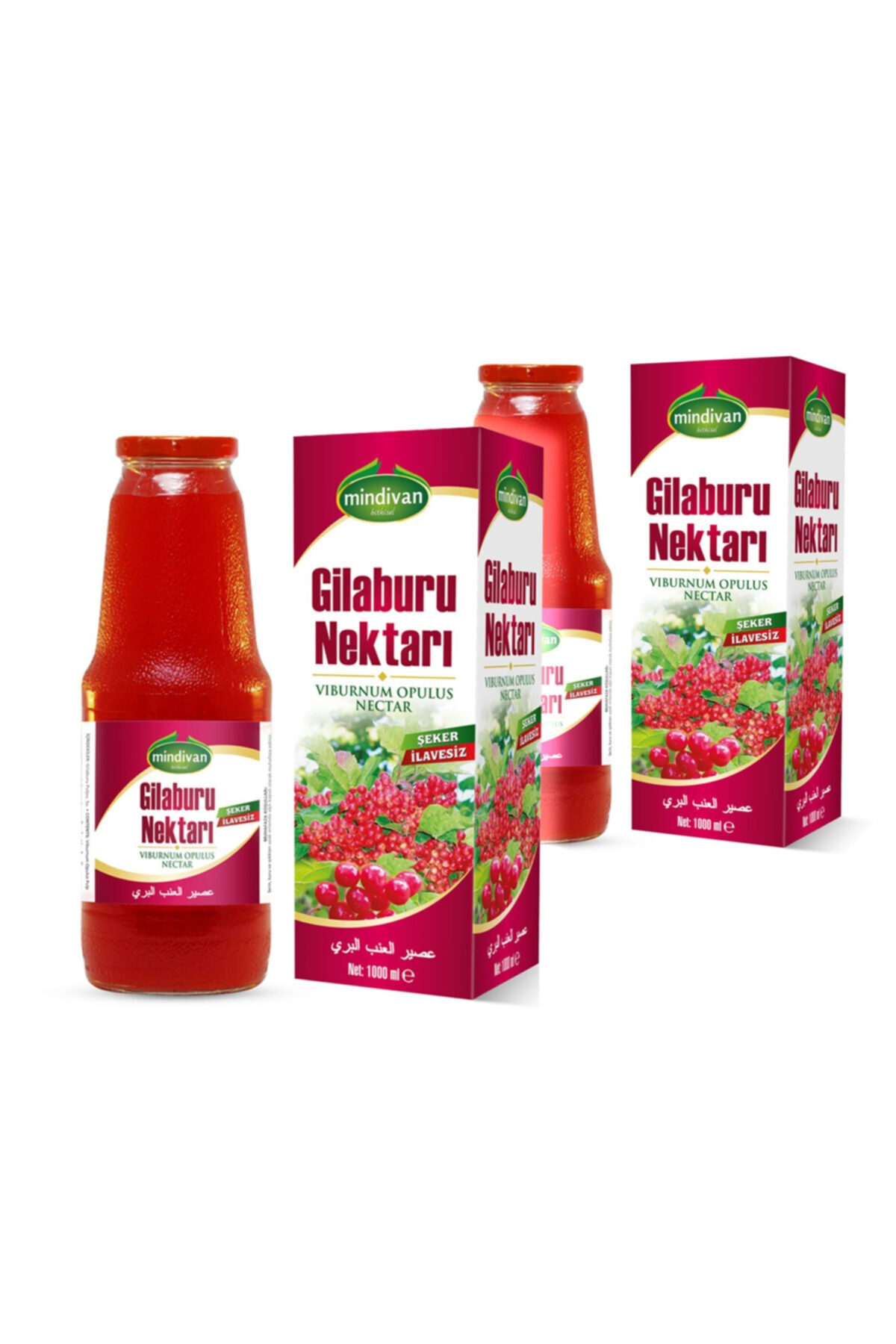 Mindivan Gilaburu Nektarı 1lt  2 Adet