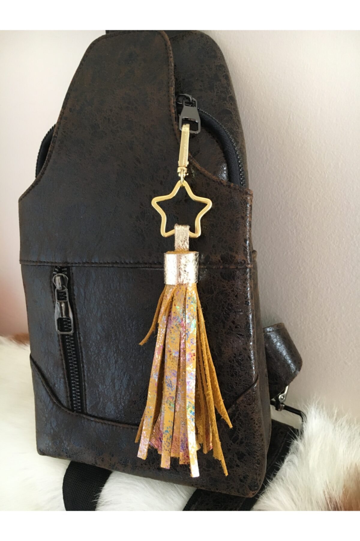 CUSSO Hakiki Deri Çanta Aksesuarı, Anahtarlık