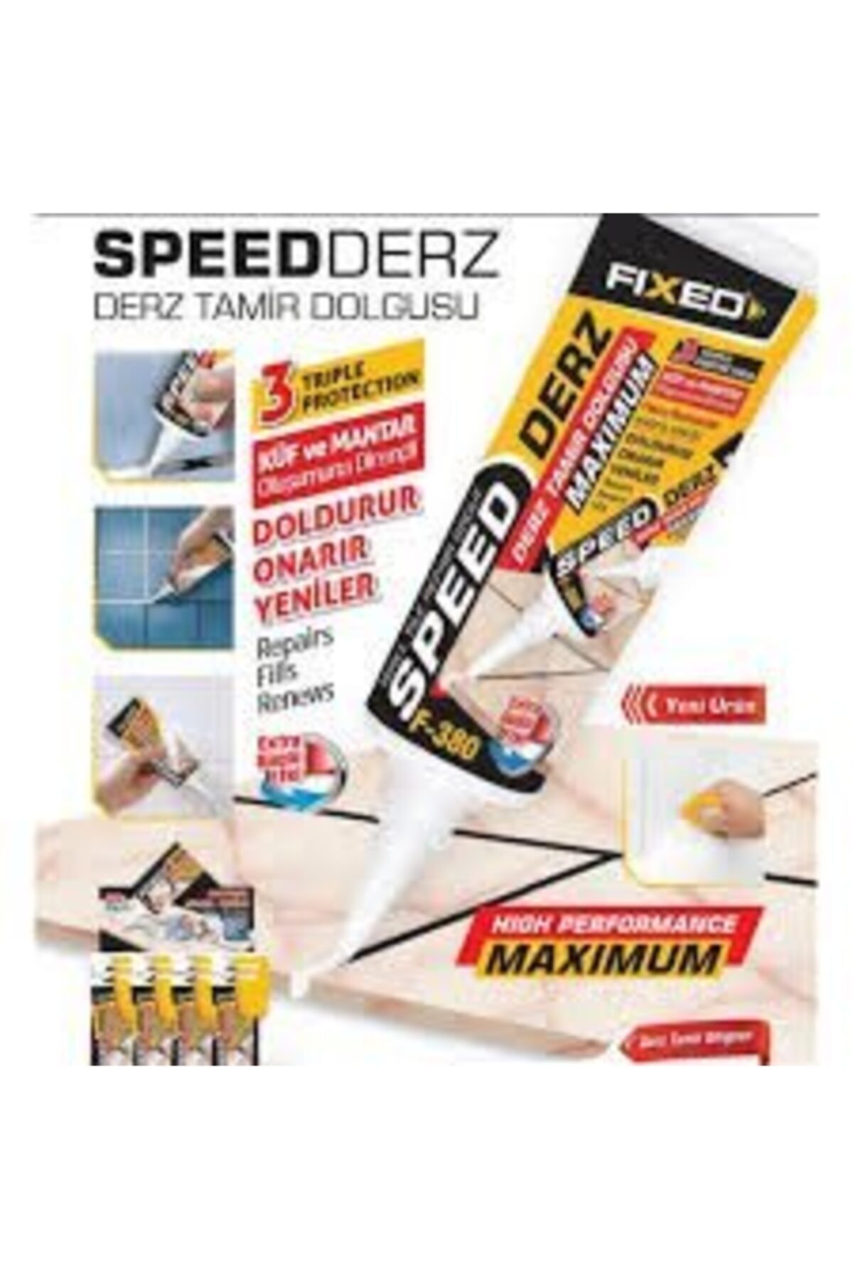 UĞUR AVM Fixed Speedderz Derz Tamir Dolgusu Beyaz 380 gr Derz Arası Temizliği