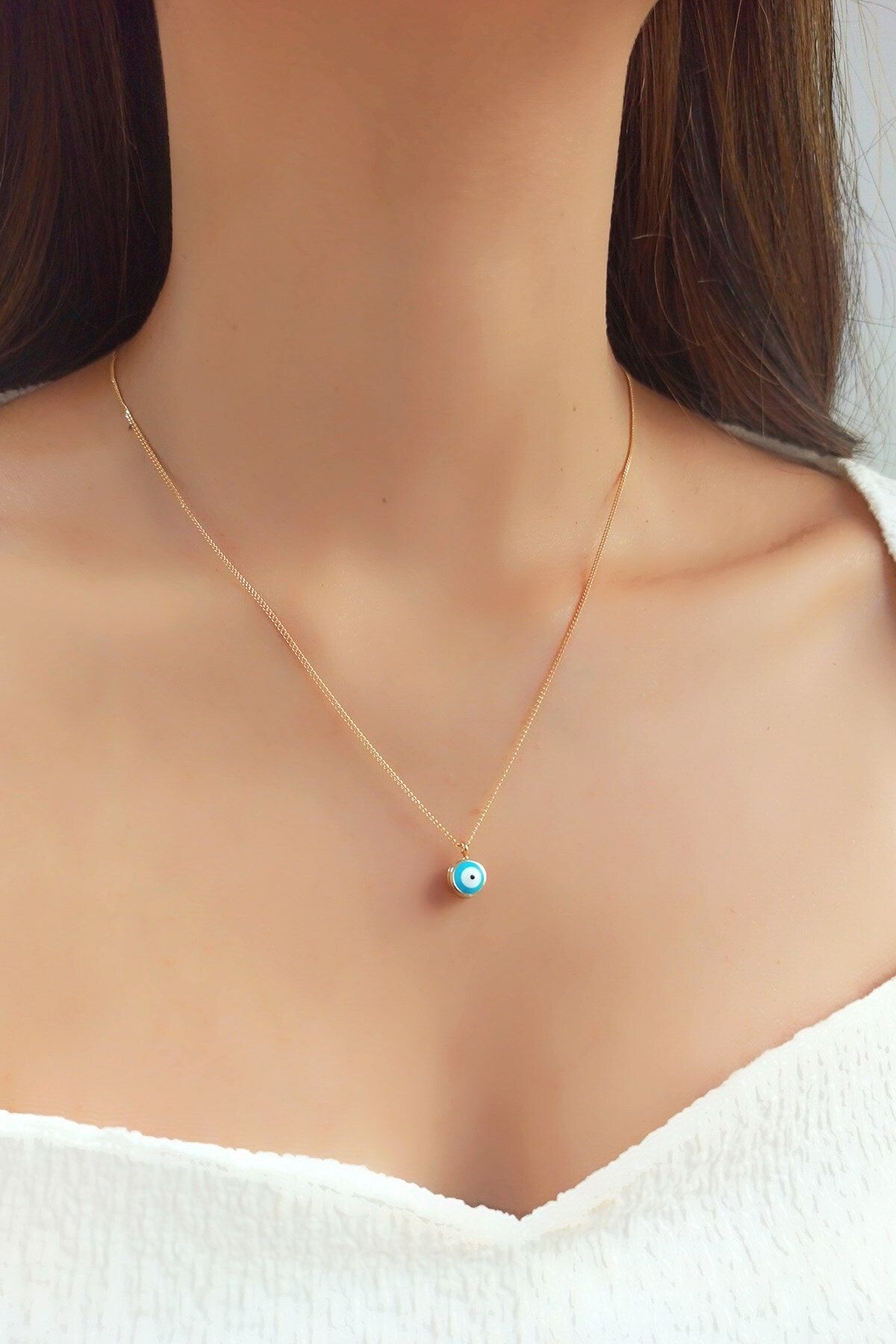 Çlk Accessories Özel Seri Nazar Boncuklu Kolye B350