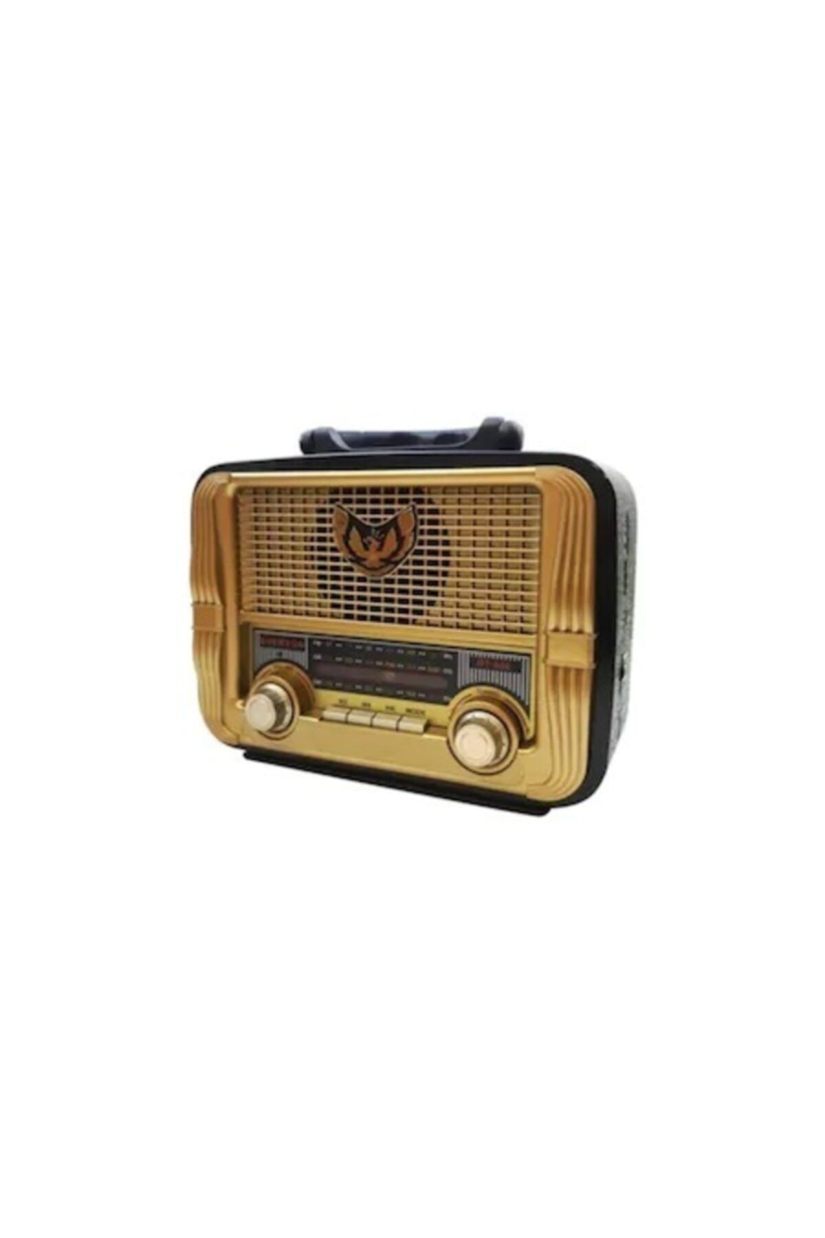 caddeoutlet Bluetooth Şarjlı Nostaljik Antika Radyo Müzik Çalar Işıldak Usb Tf Aux