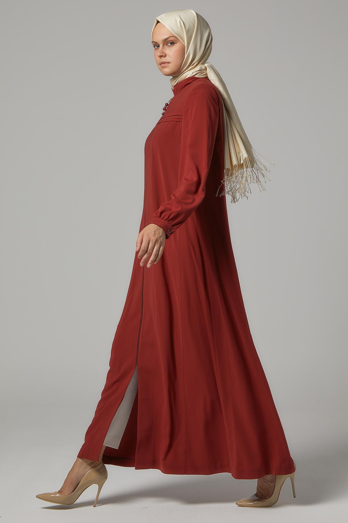 Doque Kadın Bordo Tam Boy Pardesü Do-b20-65021-26