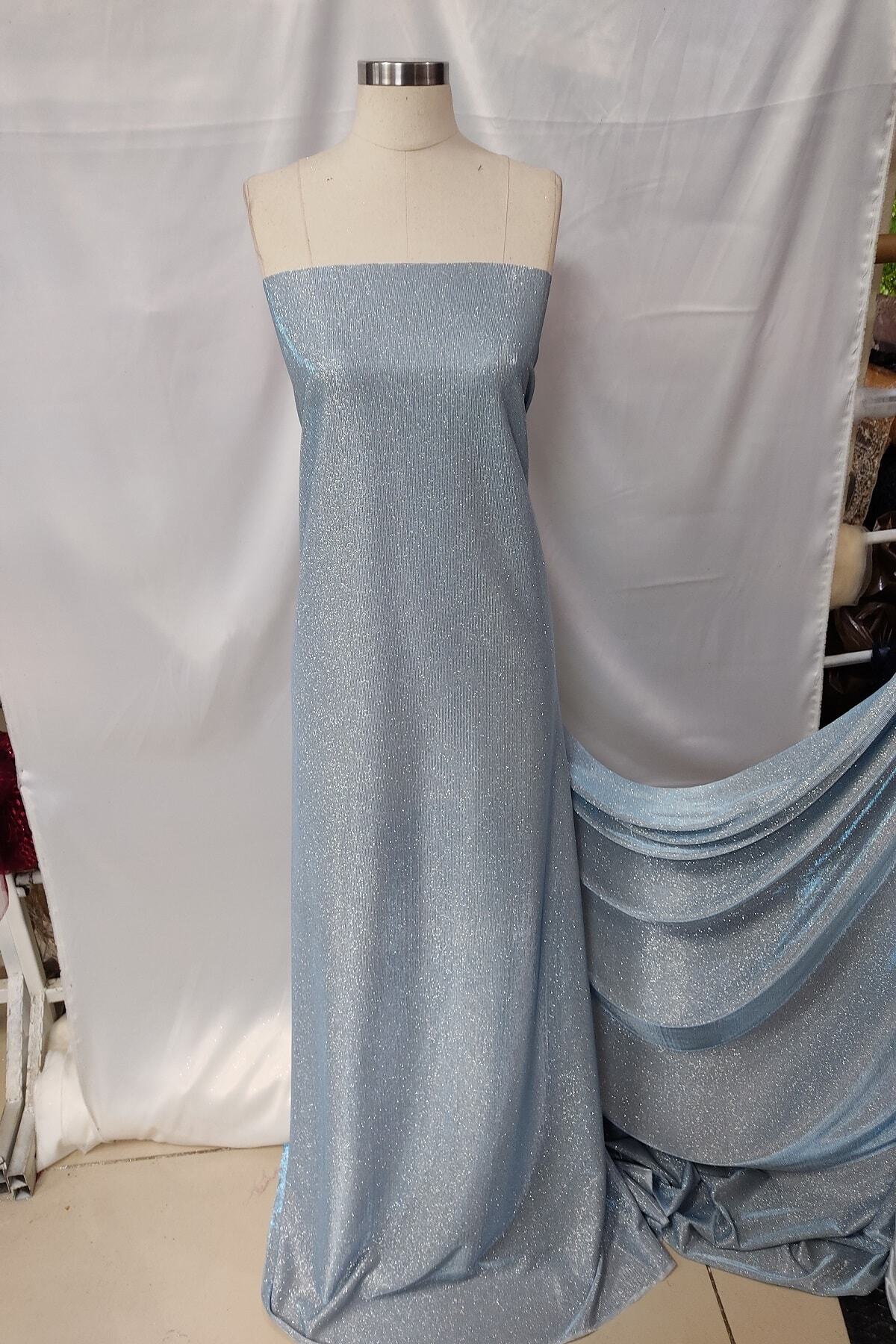 PERMA Simli Likralı Pırıltı Jarse Kumaş En:140x250