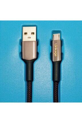 Linkage Micro Usb Sertifikalı Metal Uçlu 3.1a Şarj Kablo 1 Metre Lkcb-23 Beyaz Image 0